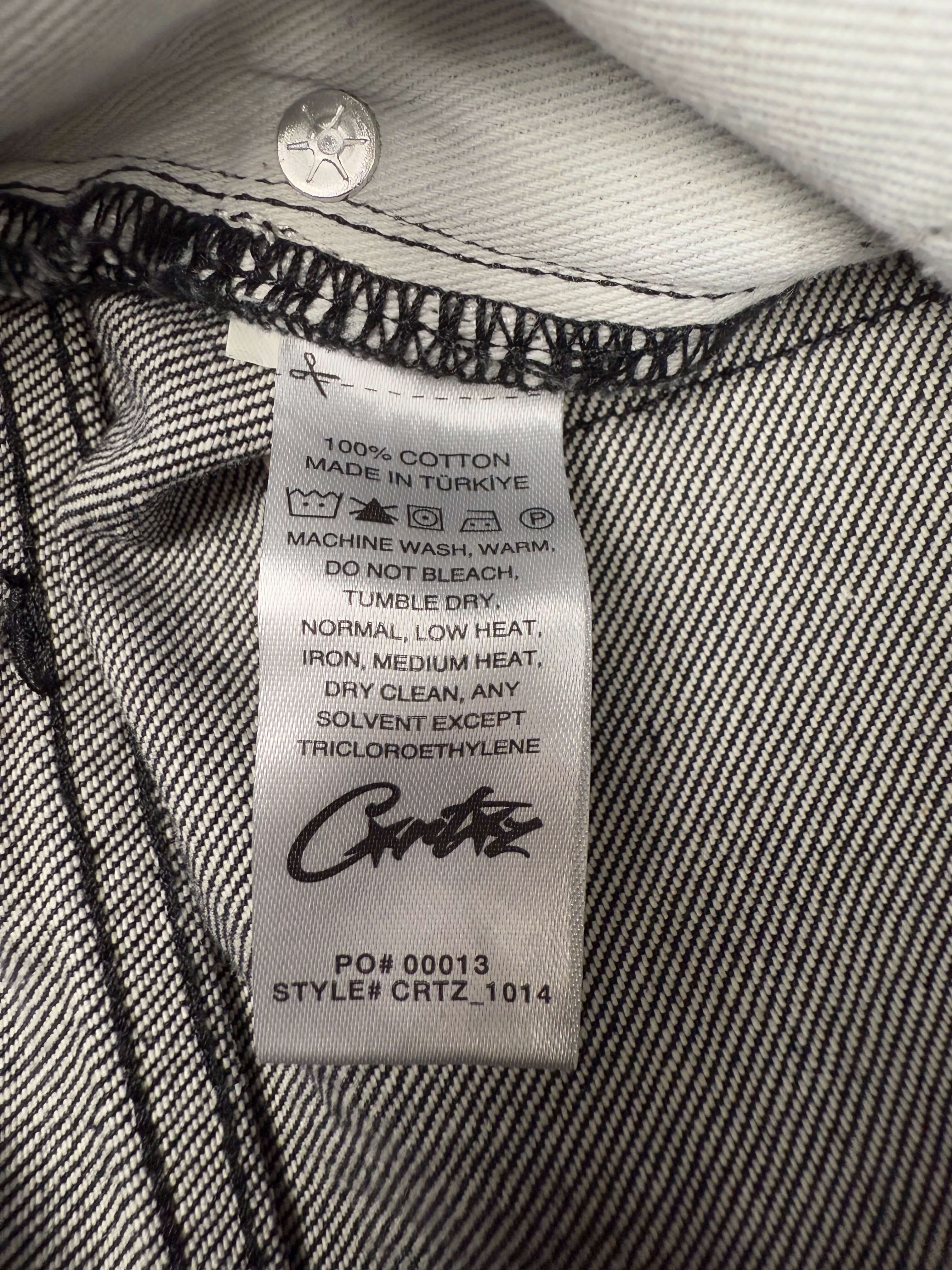 Corteiz C-Star Stitch Down Jeans - Black Denim (Unused) Corteiz
