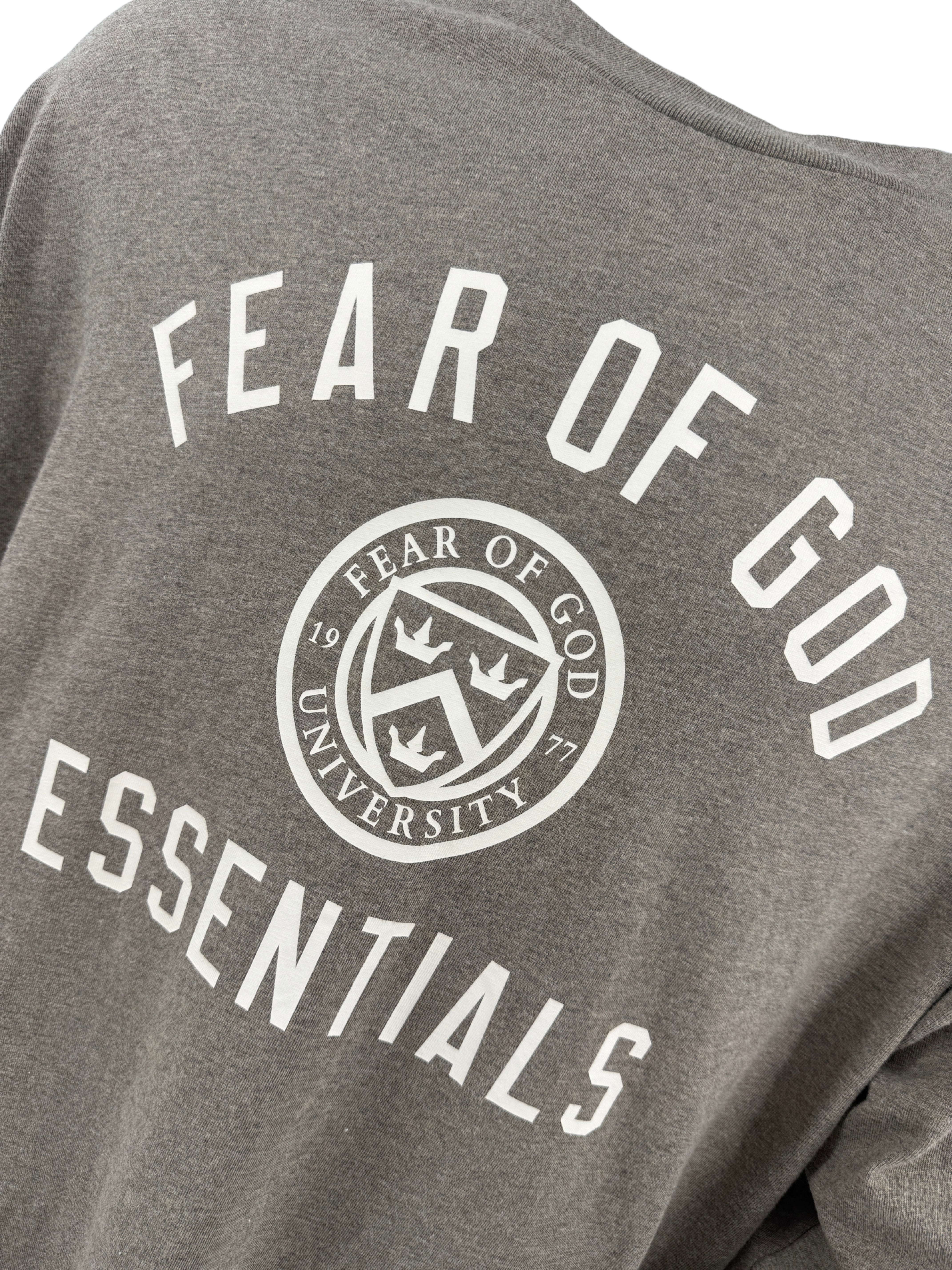 Essentials Fear Of God University Long Sleeve T-Shirt - Grey Essentials
