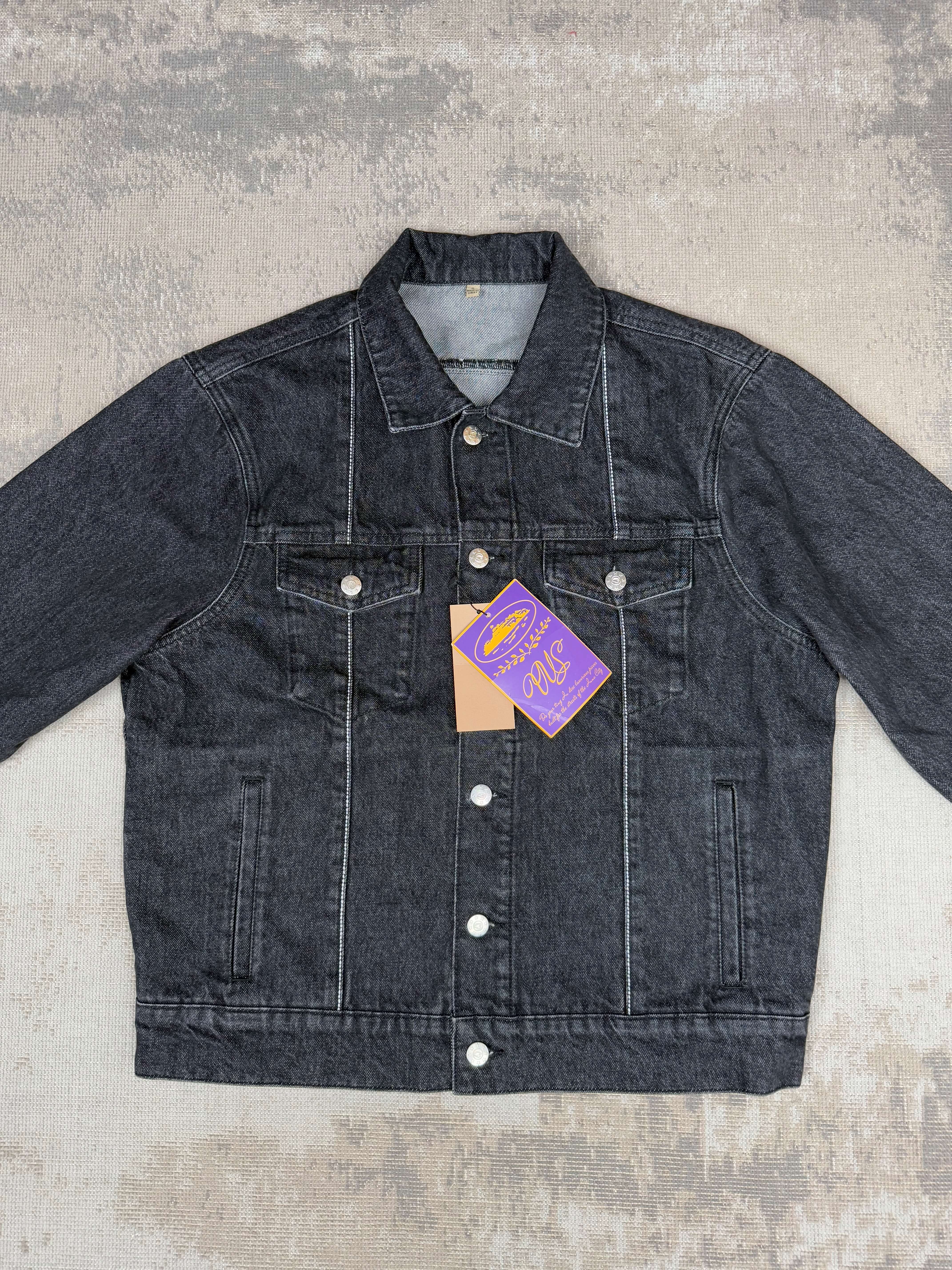 Corteiz C-Star Denim Jacket - Black Denim (Unused) Corteiz