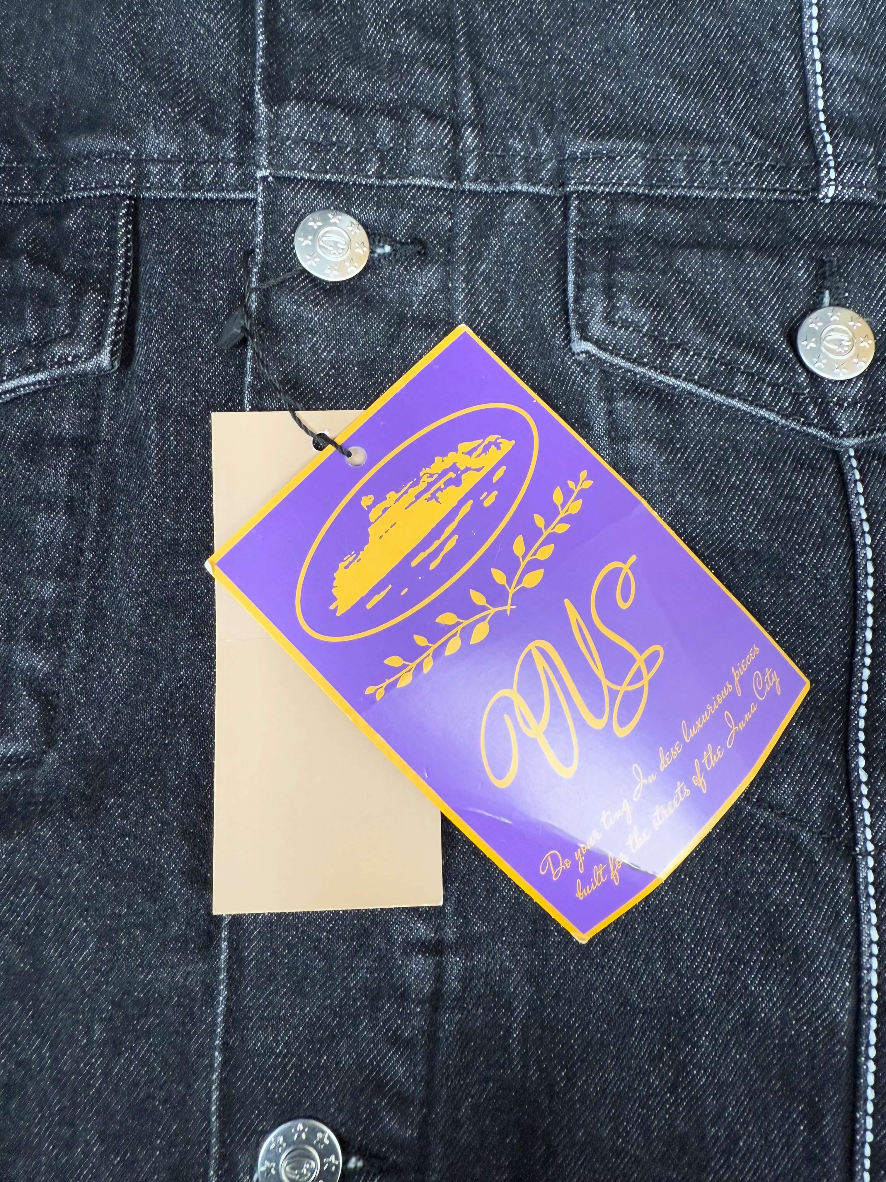 Corteiz C-Star Denim Jacket - Black Denim (Unused) Corteiz