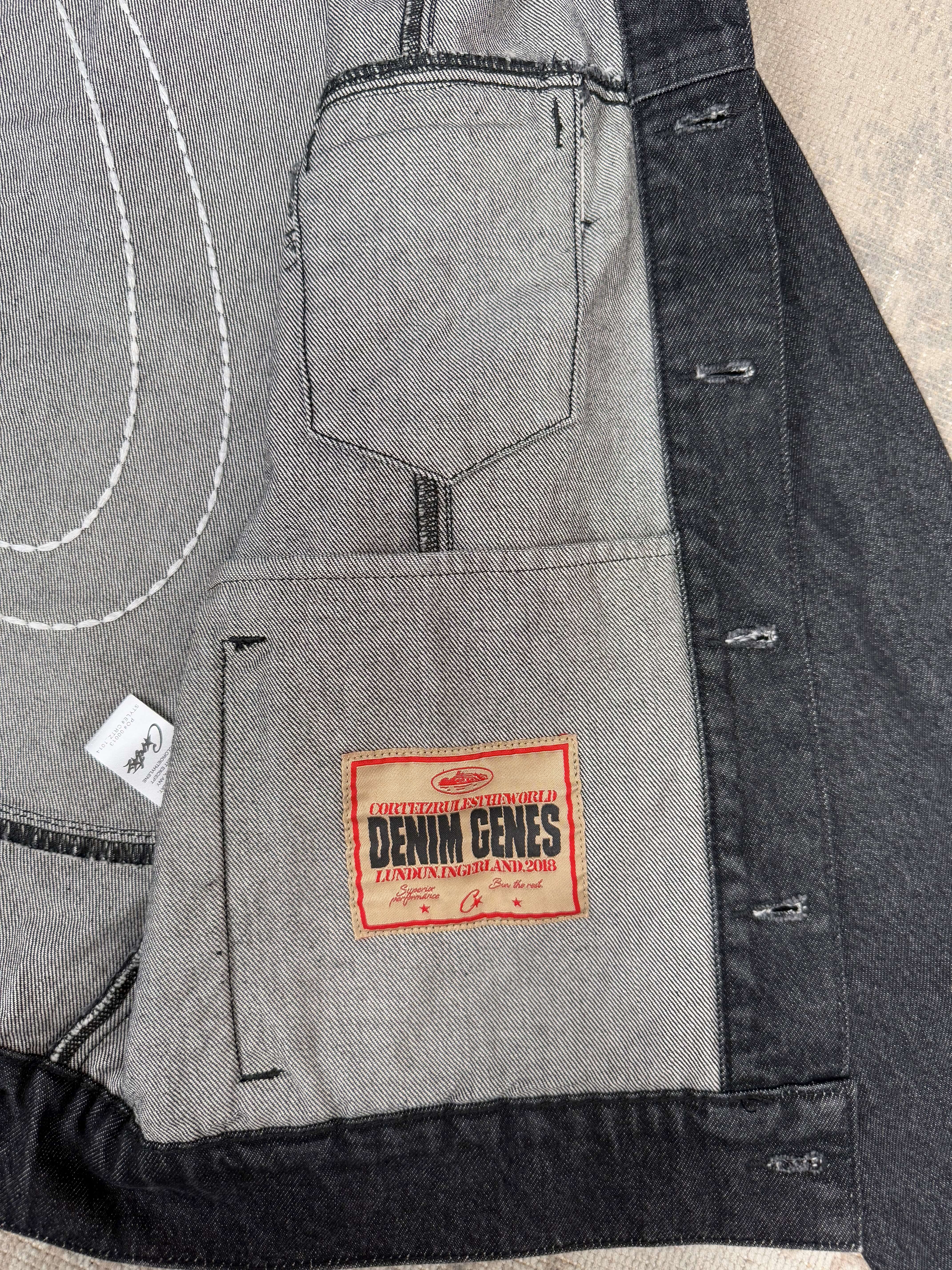 Corteiz C-Star Denim Jacket - Black Denim (Unused) Corteiz