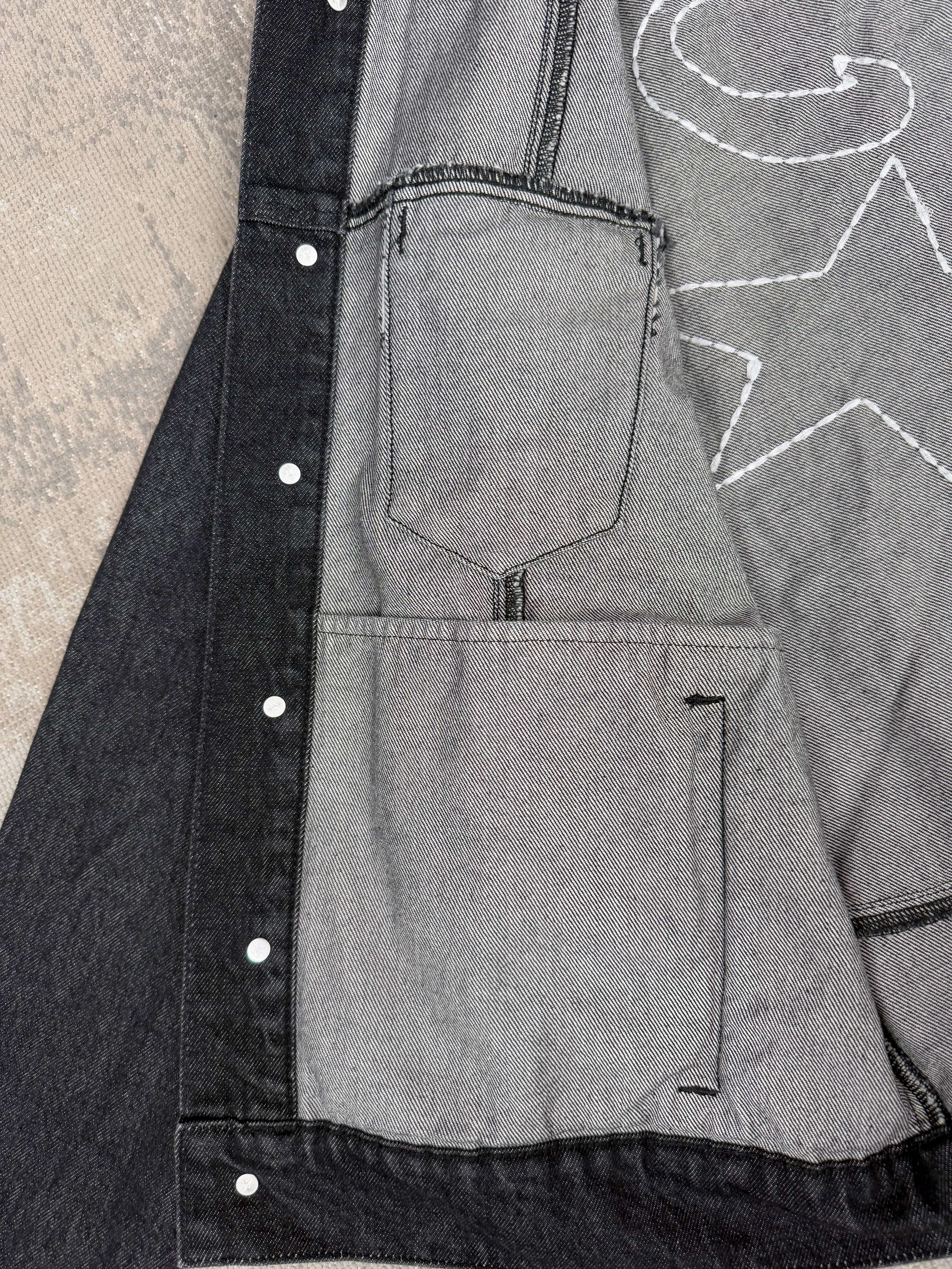 Corteiz C-Star Denim Jacket - Black Denim (Unused) Corteiz