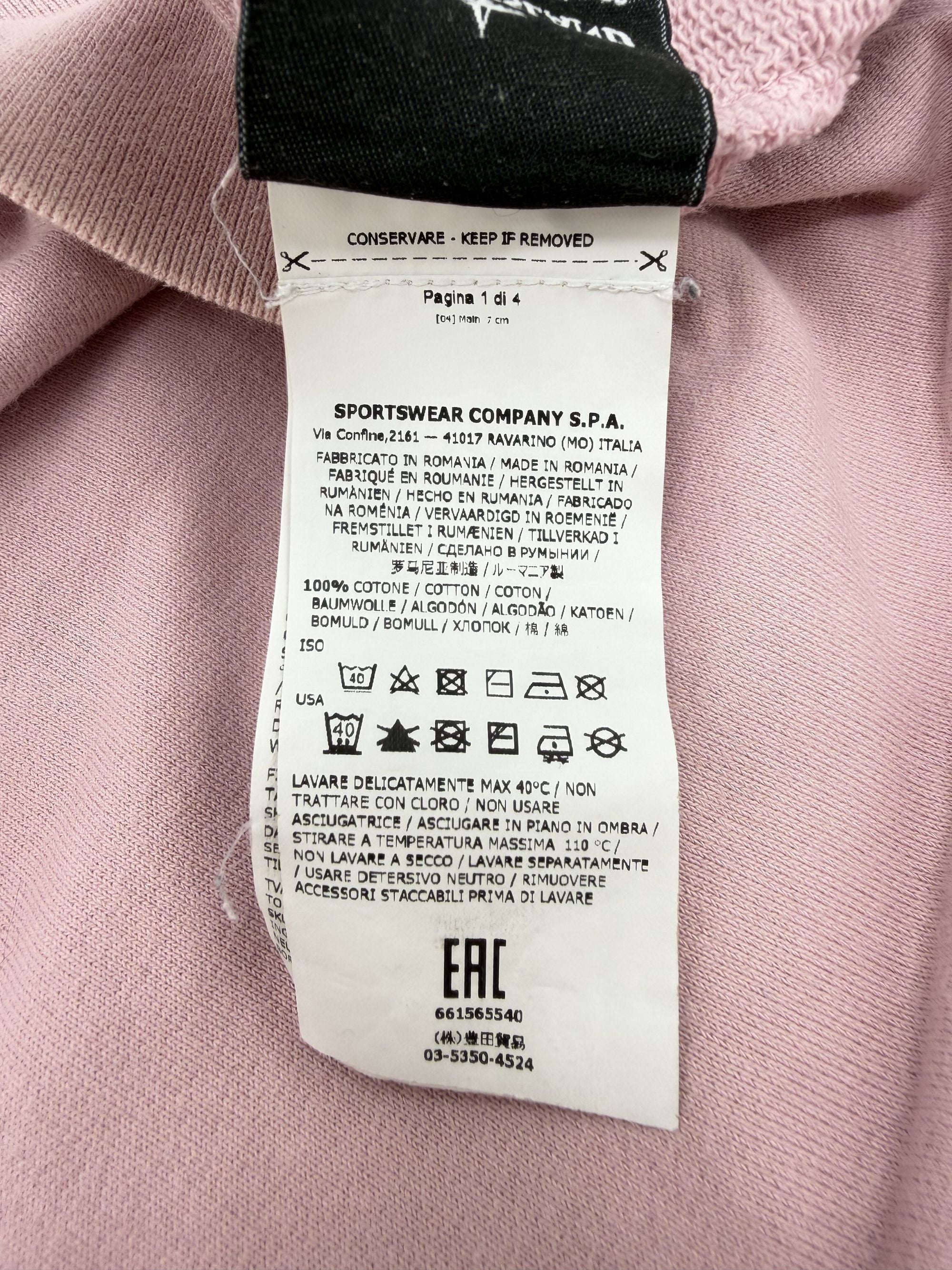 Stone Island Pocket Detail Sweatshirt - Pink Stone Island