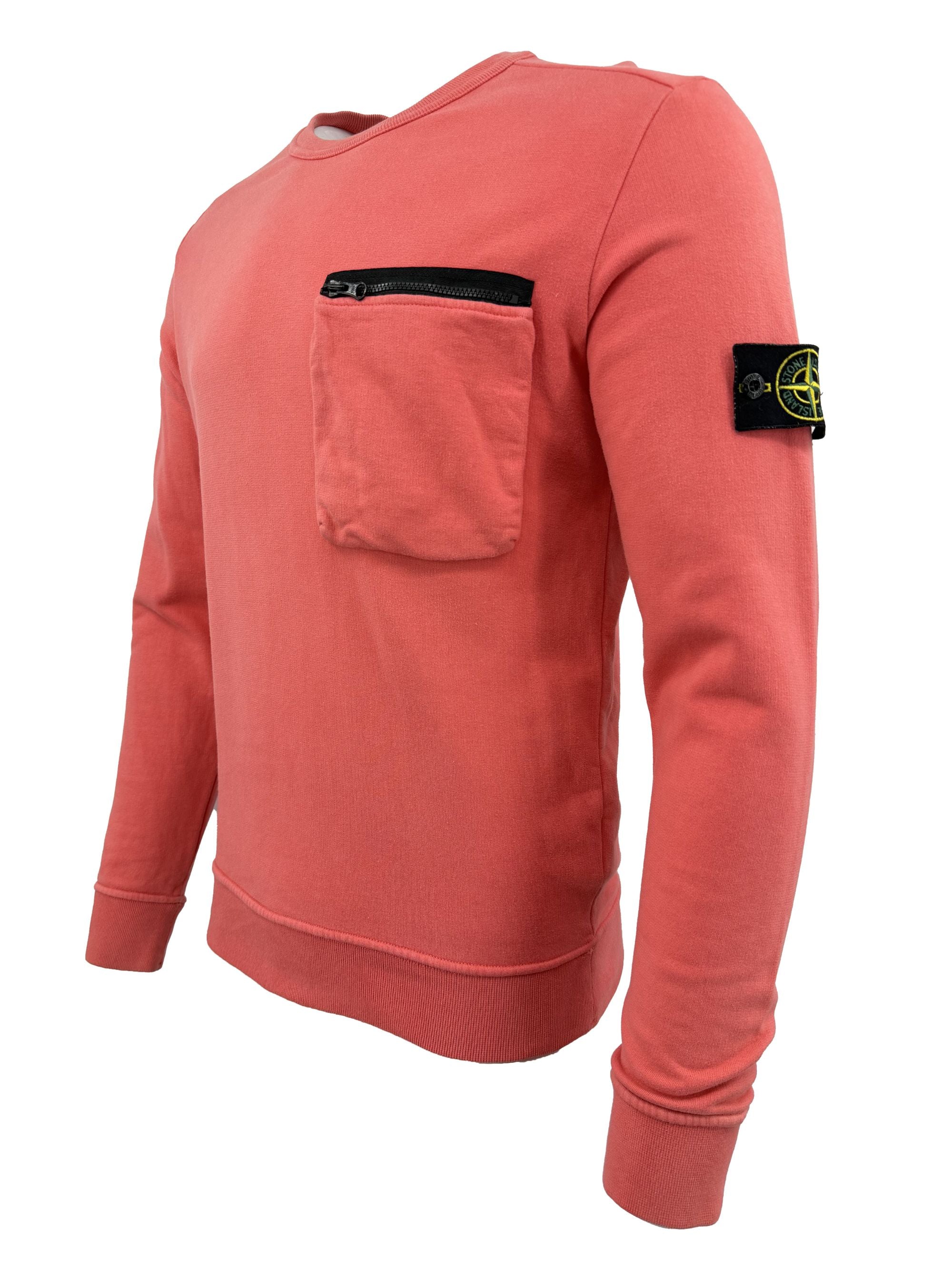 Stone Island Pocket Detail Sweatshirt - Coral Stone Island