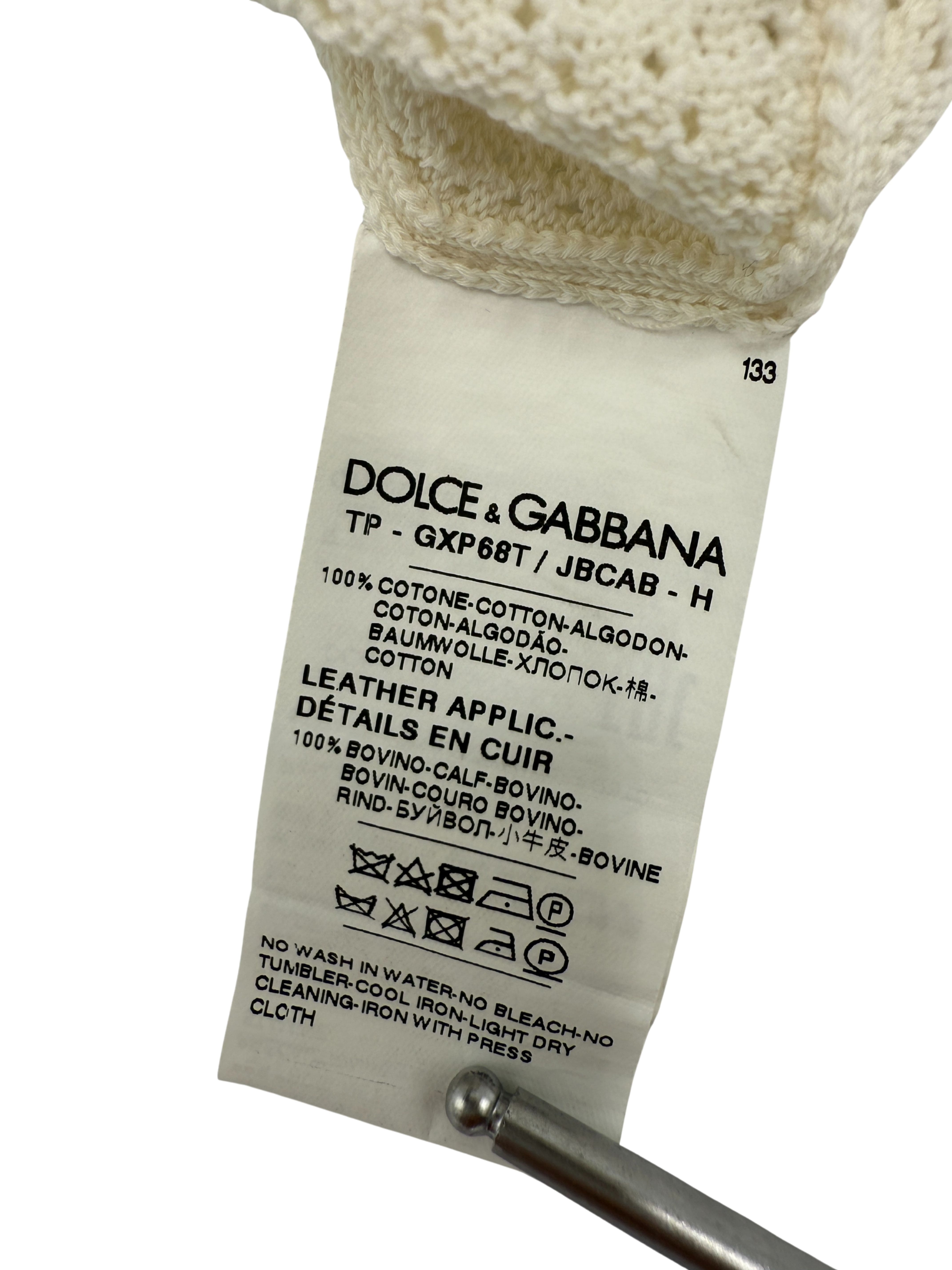 Dolce & Gabanna Knit Polo - Cream Dolce & Gabbana