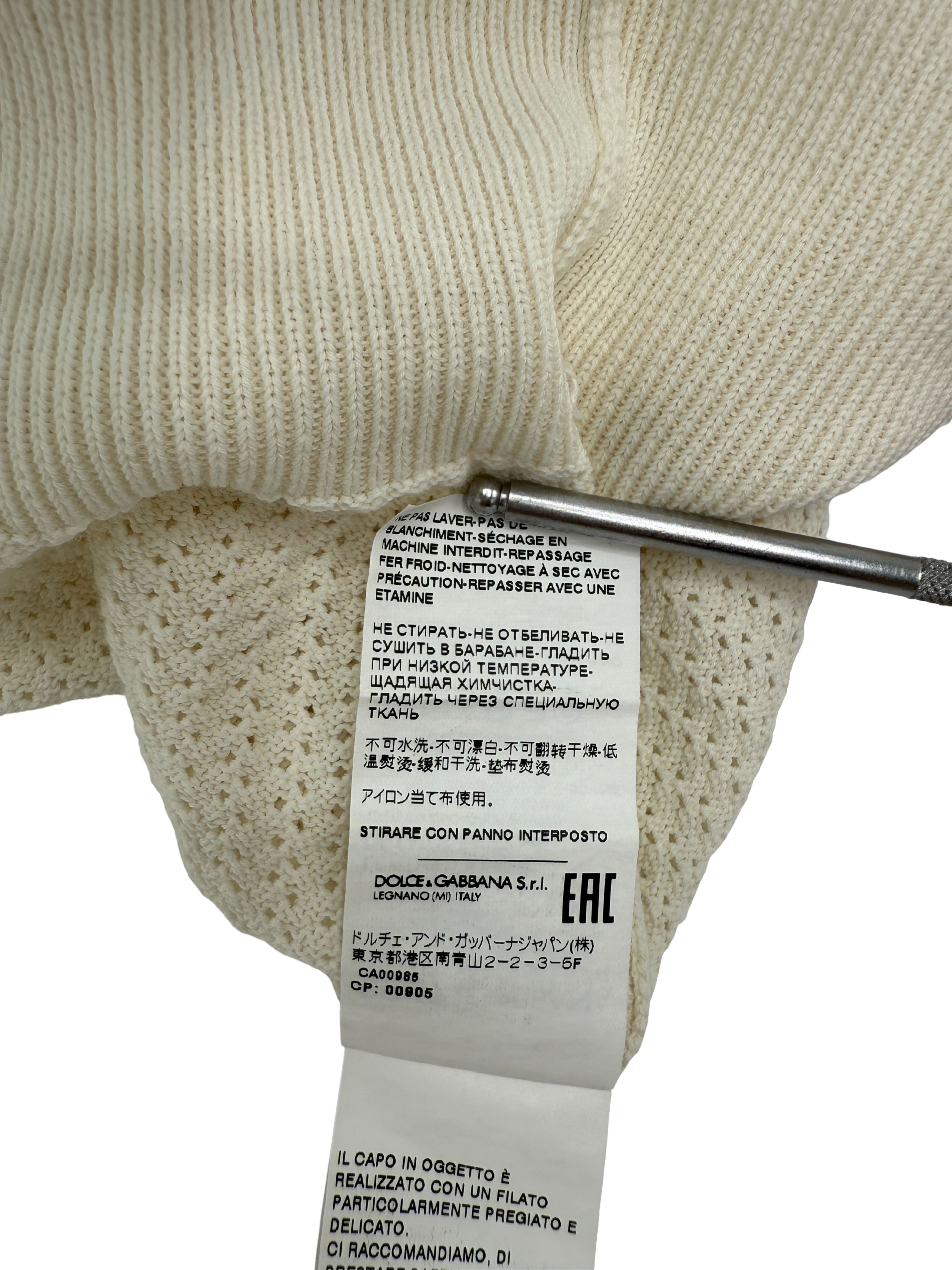 Dolce & Gabanna Knit Polo - Cream Dolce & Gabbana