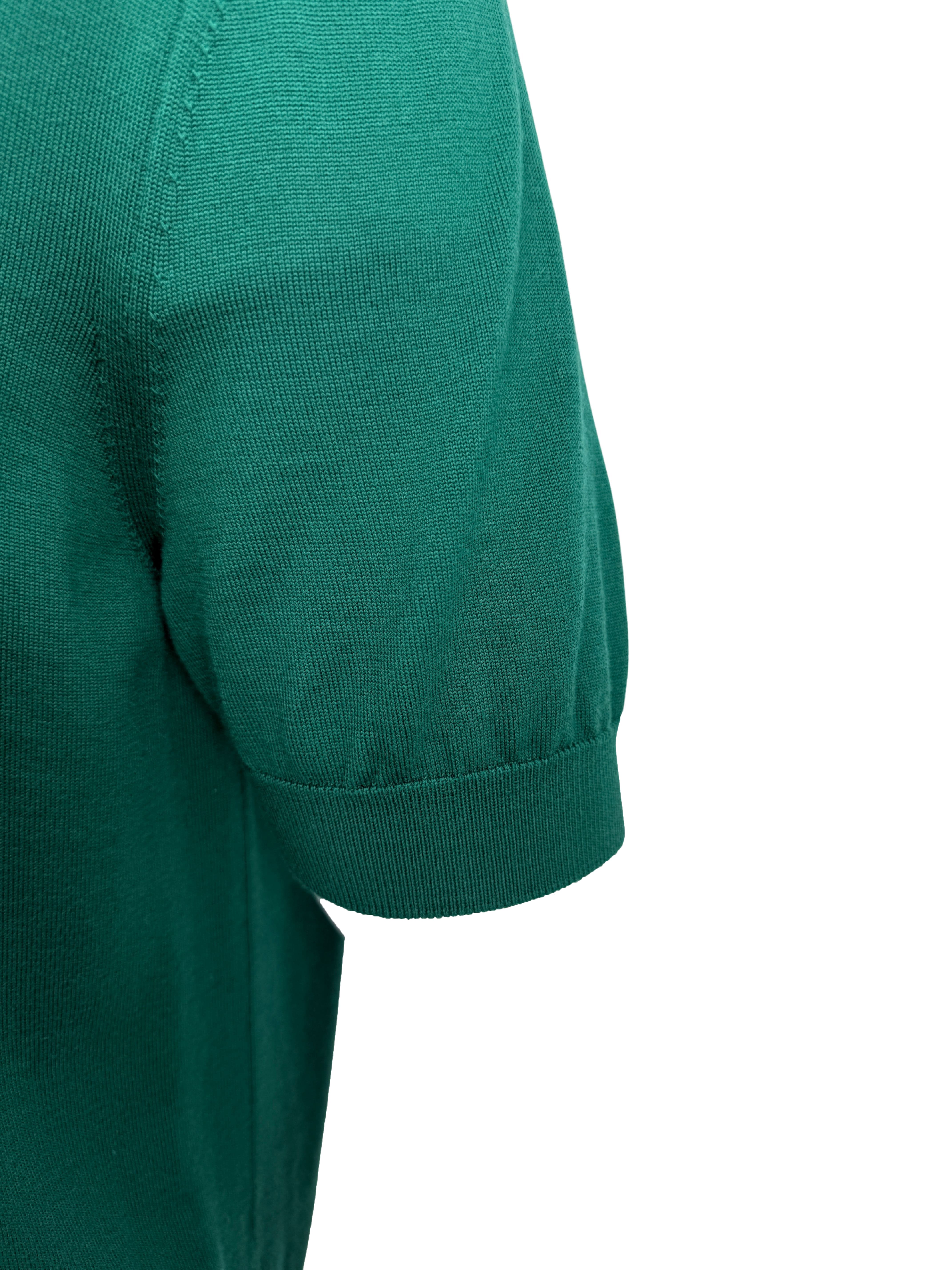 Dolce & Gabbana Wool Logo Polo - Pine Green Dolce & Gabbana