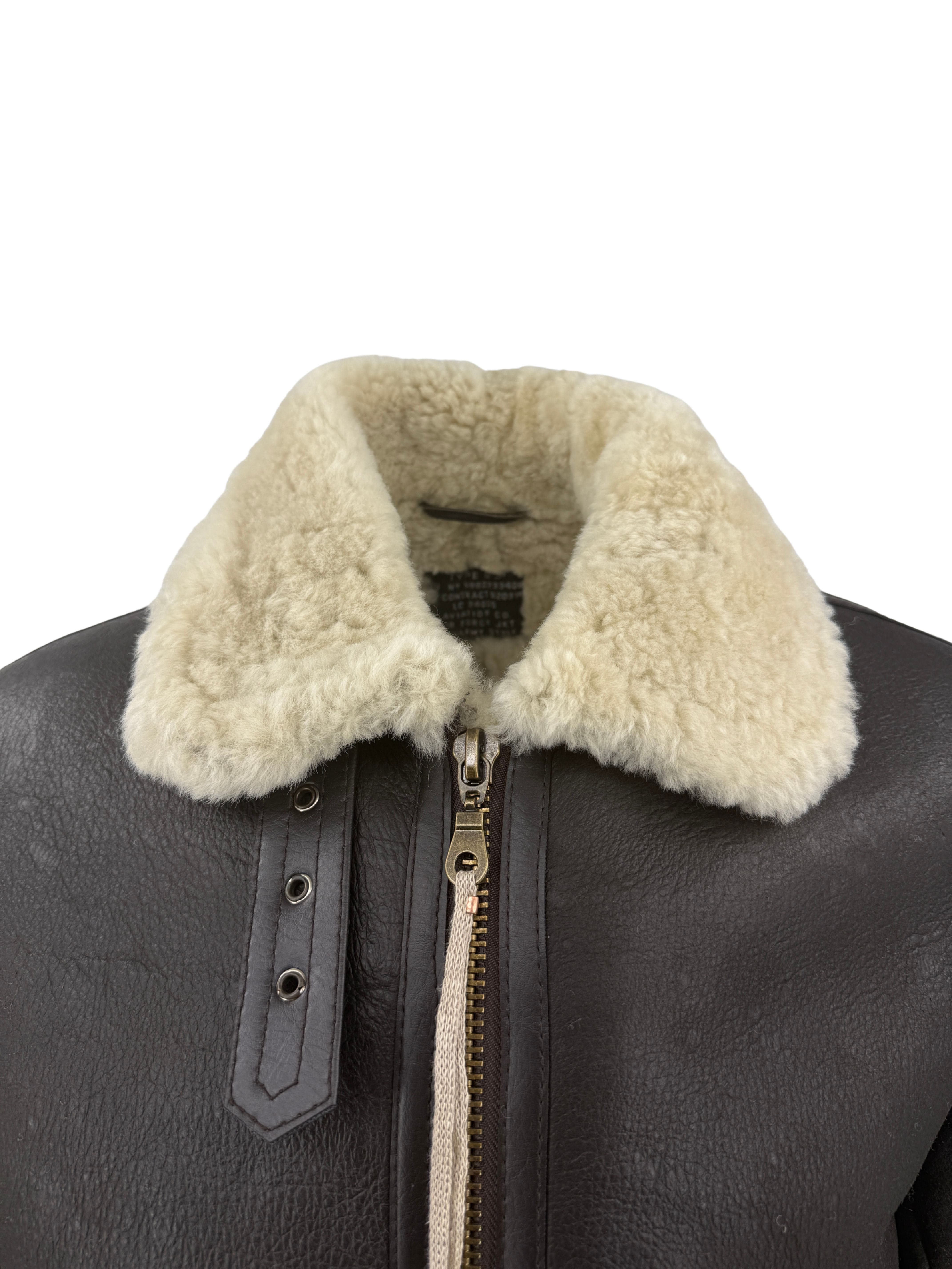 Type B Sheep Skin Flying Jacket - Brown