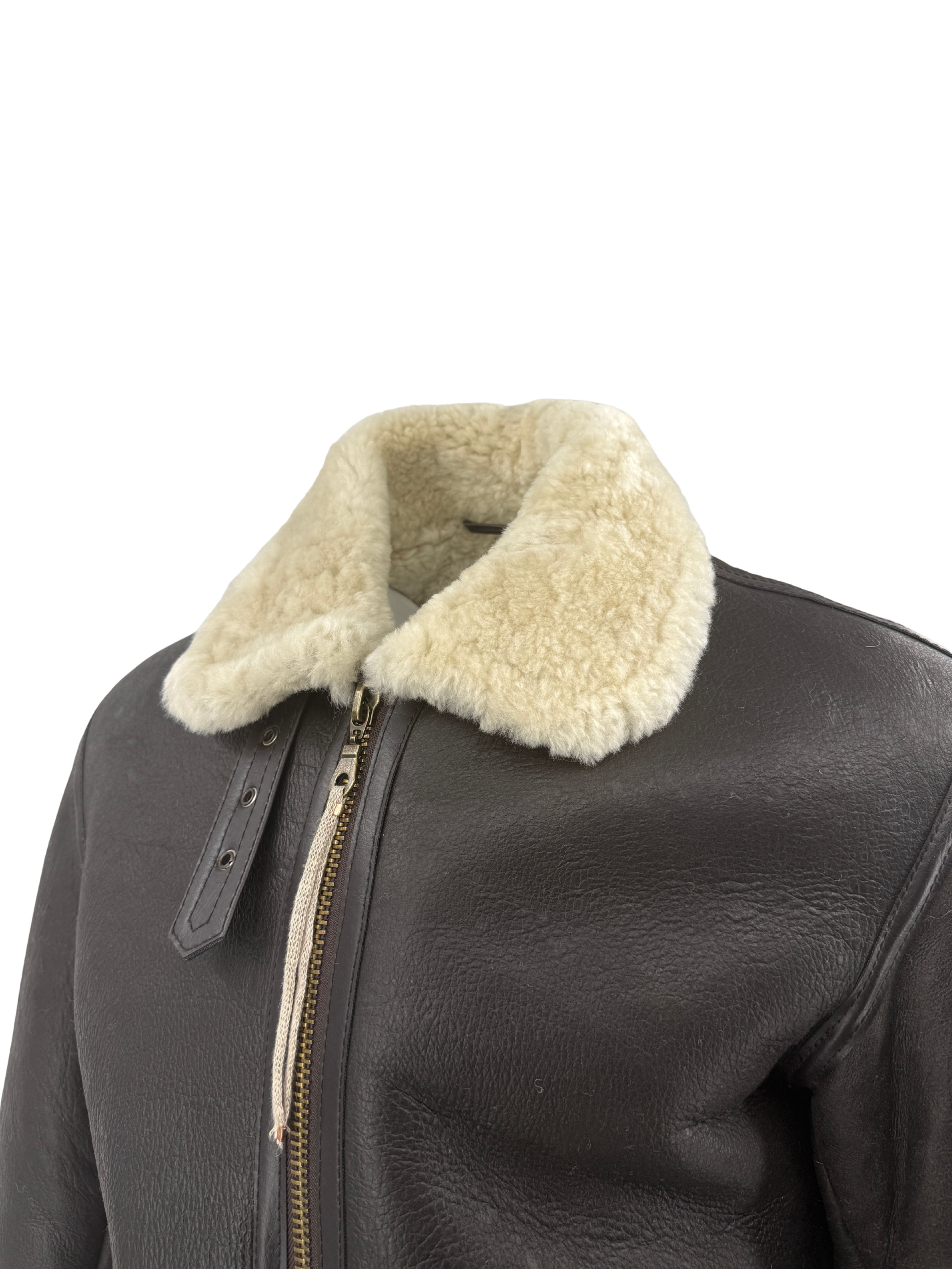 Type B Sheep Skin Flying Jacket - Brown