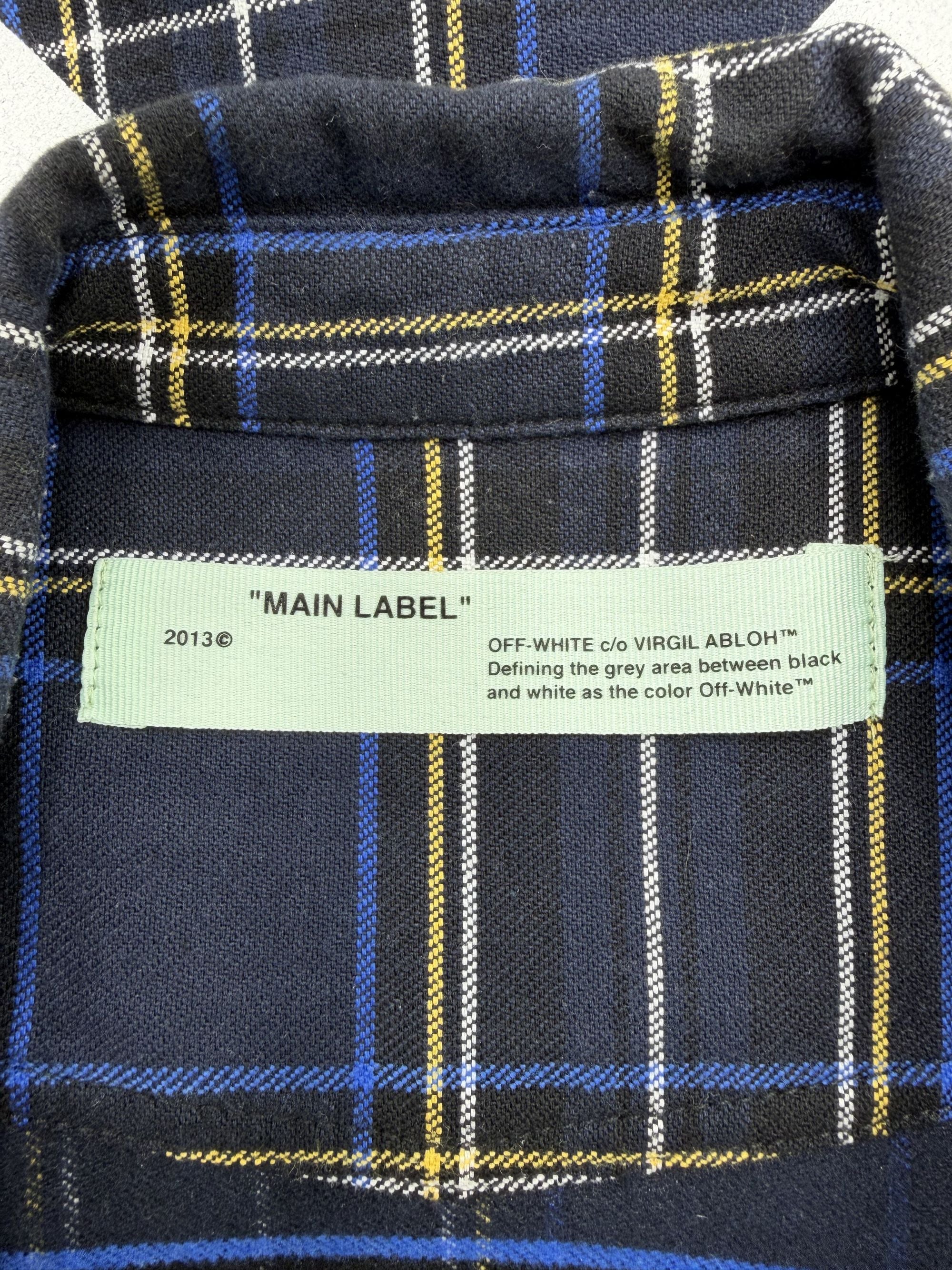 Off White Check Overshirt - Navy Off-White