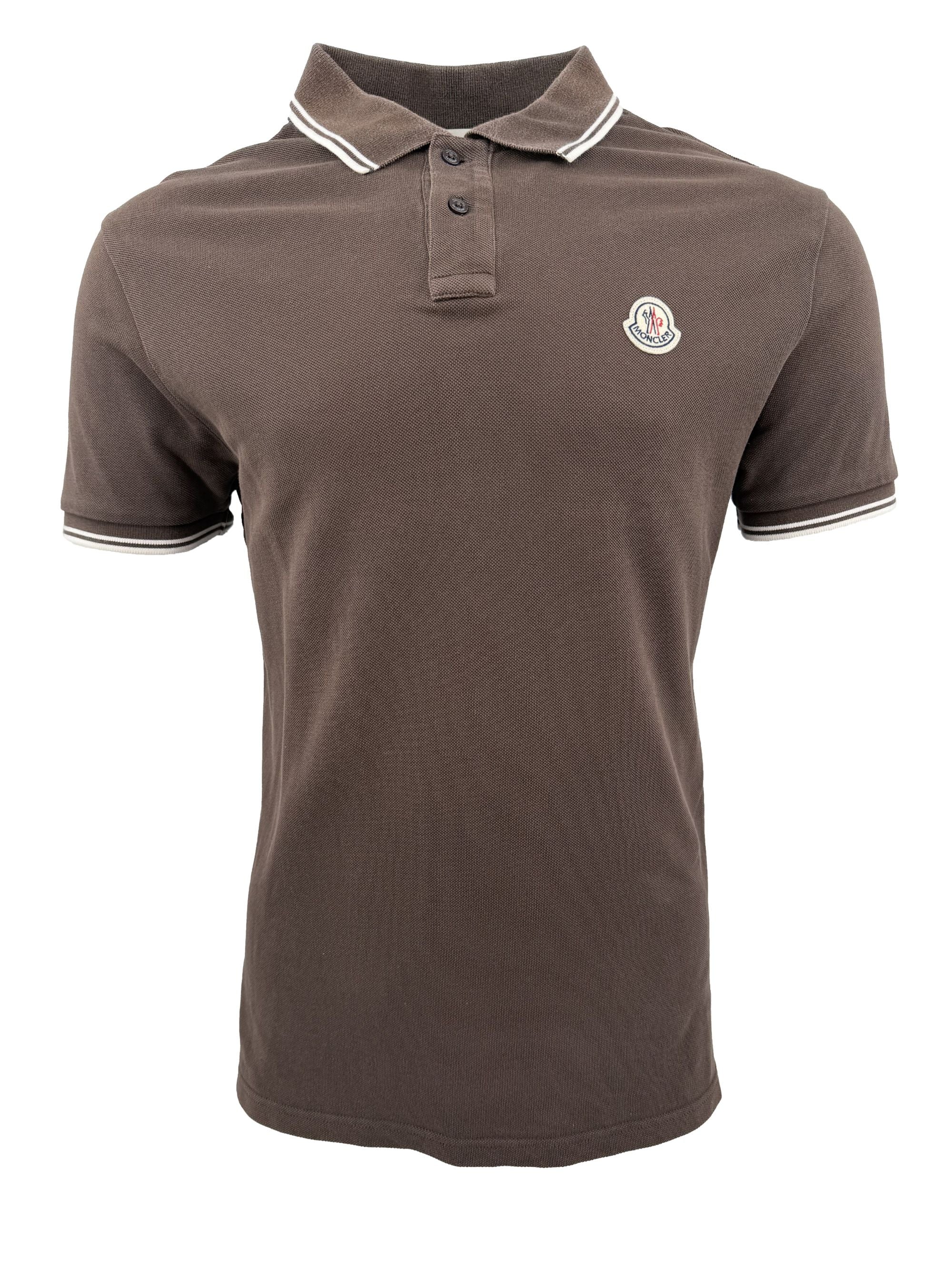 Moncler Badge Polo - Brown Moncler