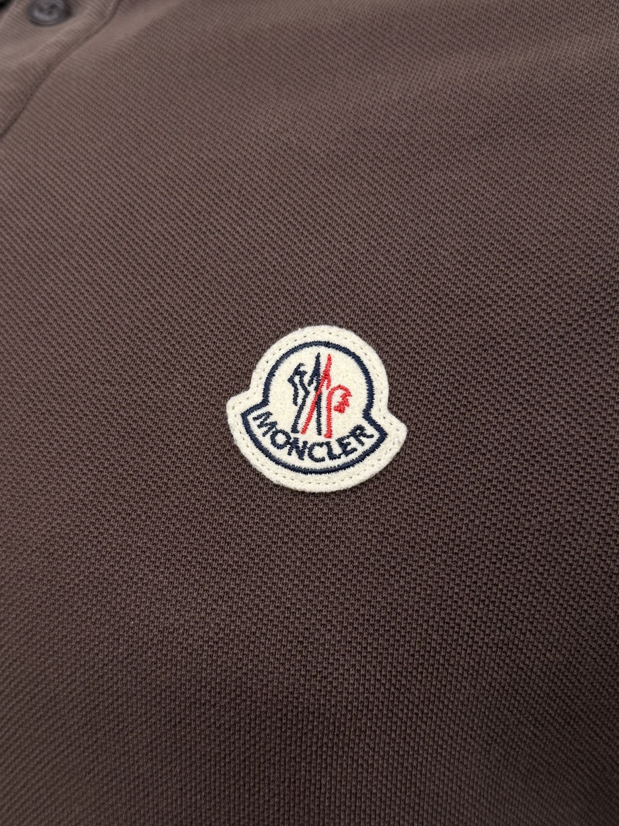 Moncler Badge Polo - Brown Moncler