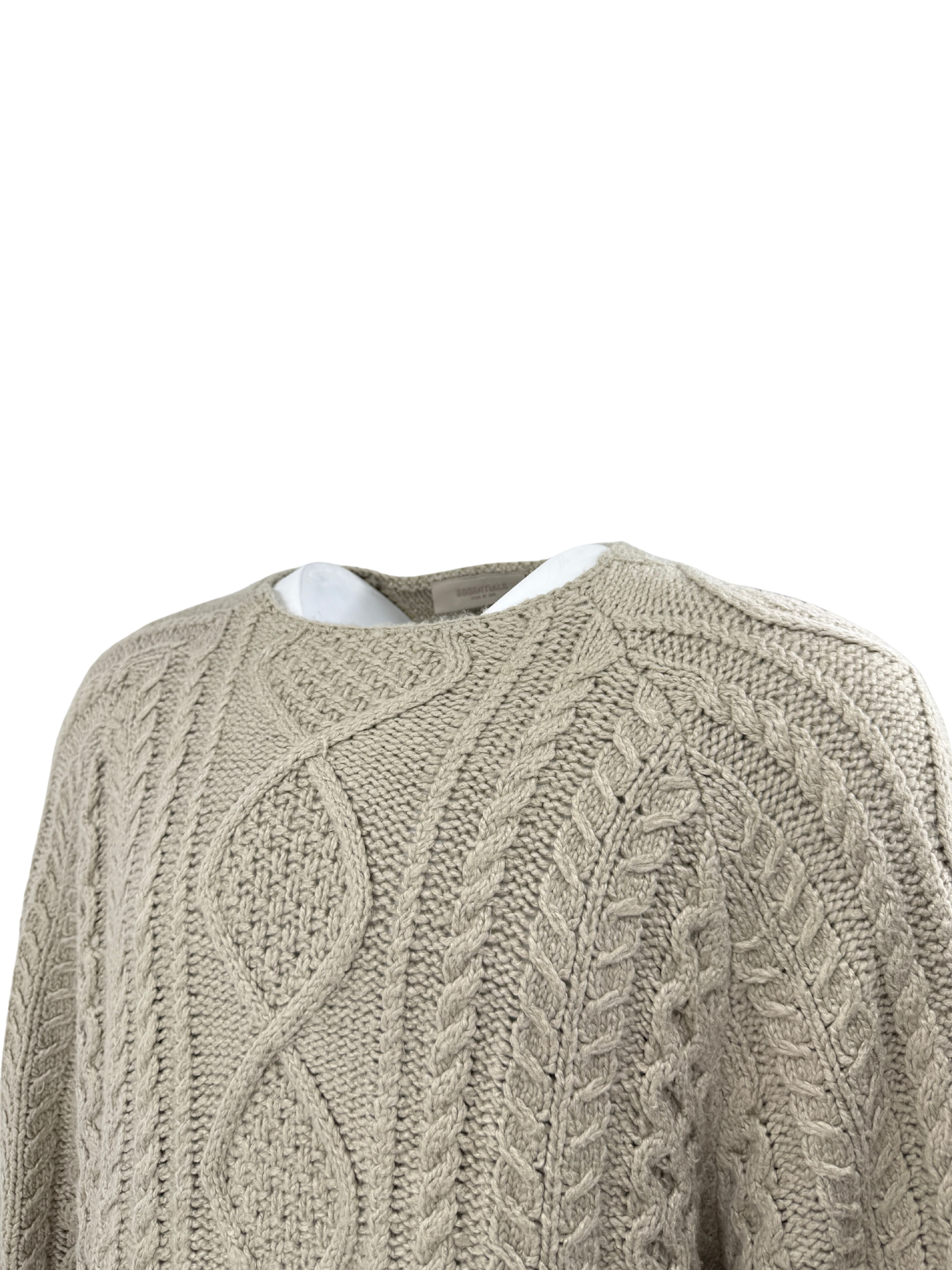 Essentials Cable Knit Jumper - Beige Essentials