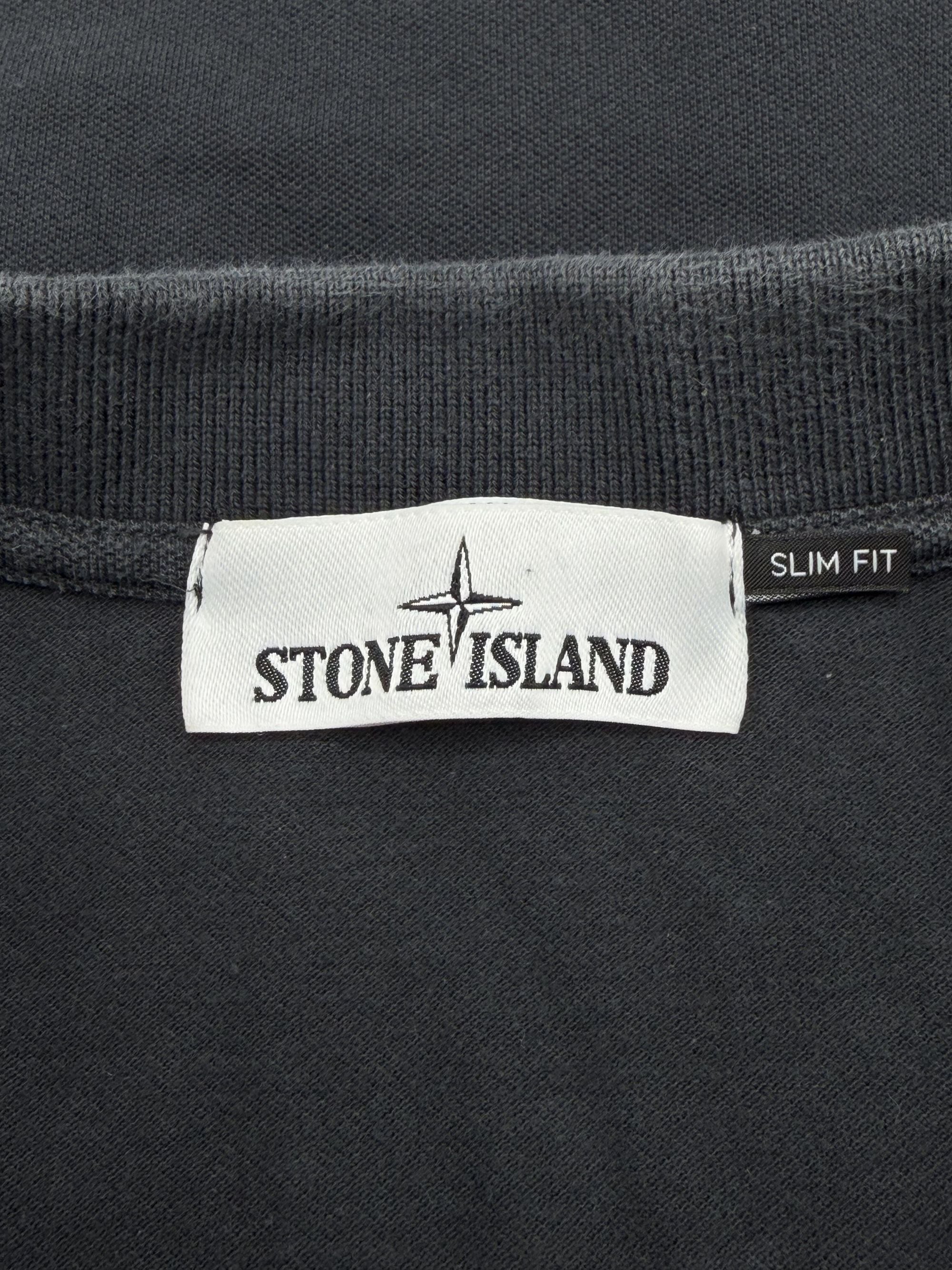 Stone Island Long Sleeve Compass Polo - Grey Stone Island