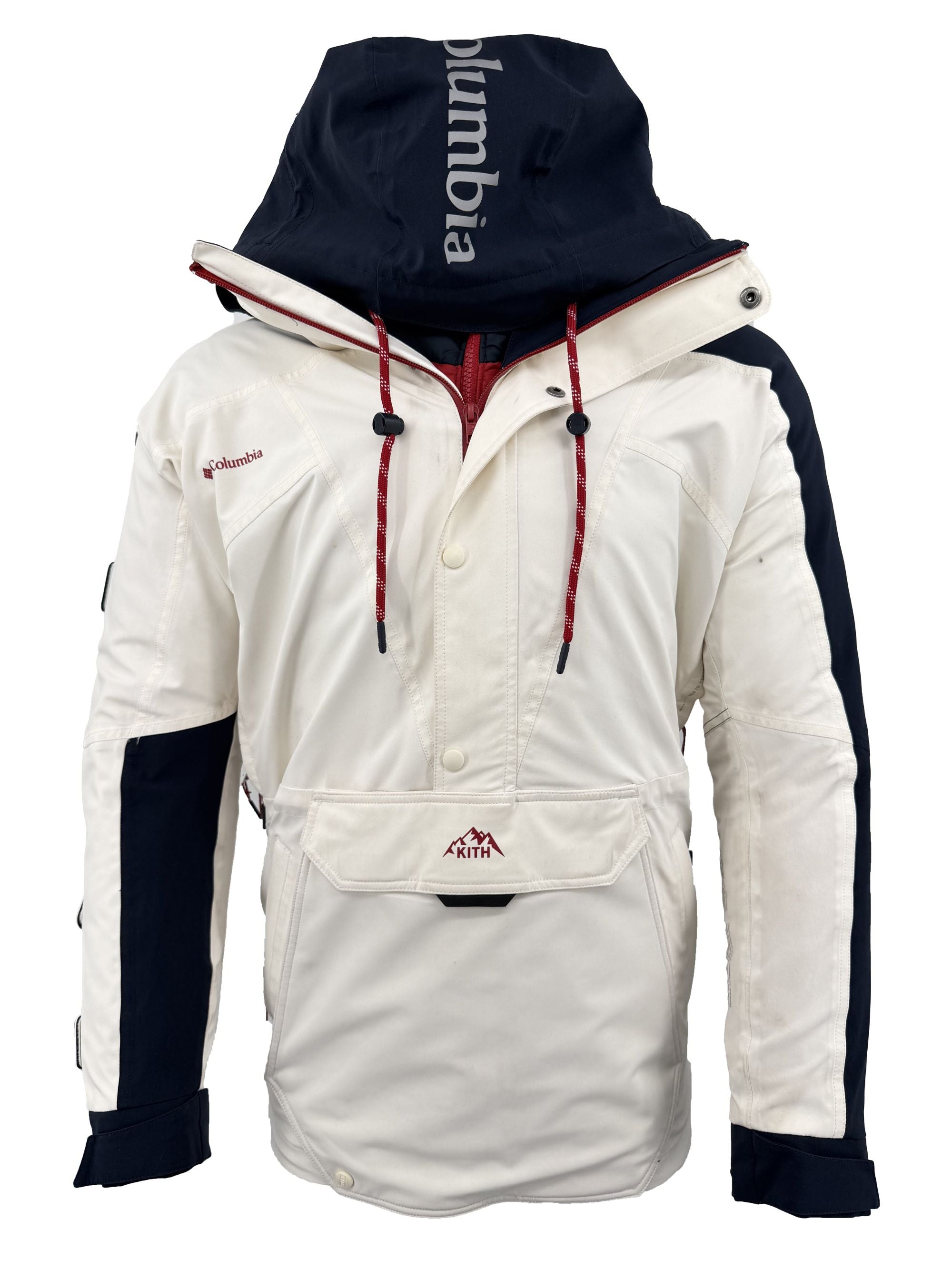 KITH X Columbia Shell + Down Jacket - White/Red KITH