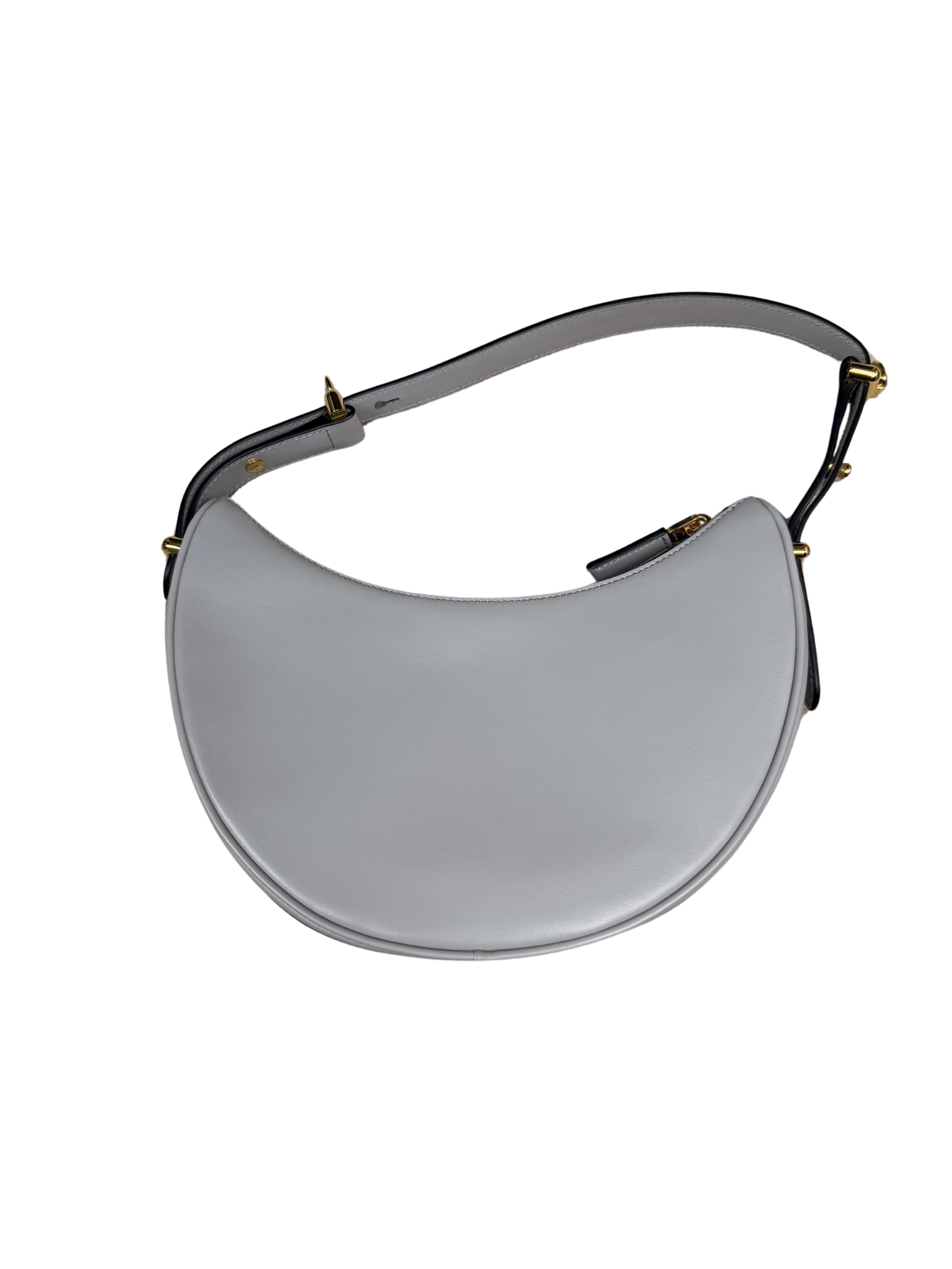 WOMEN'S - Prada Arqué Small Leather Shoulder Bag - Grey (Unused)