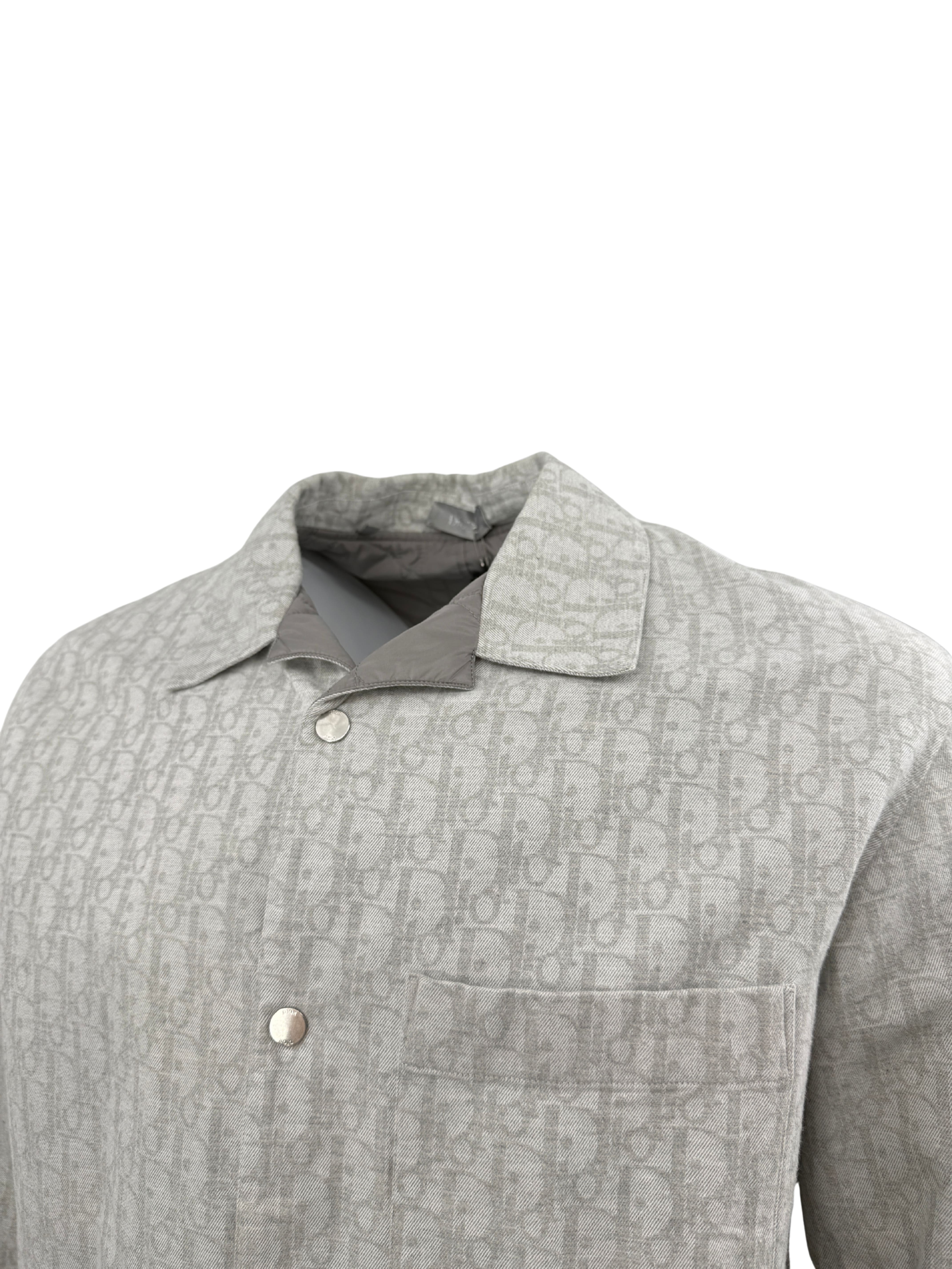 Dior Padded Lining Oblique Overshirt - Grey