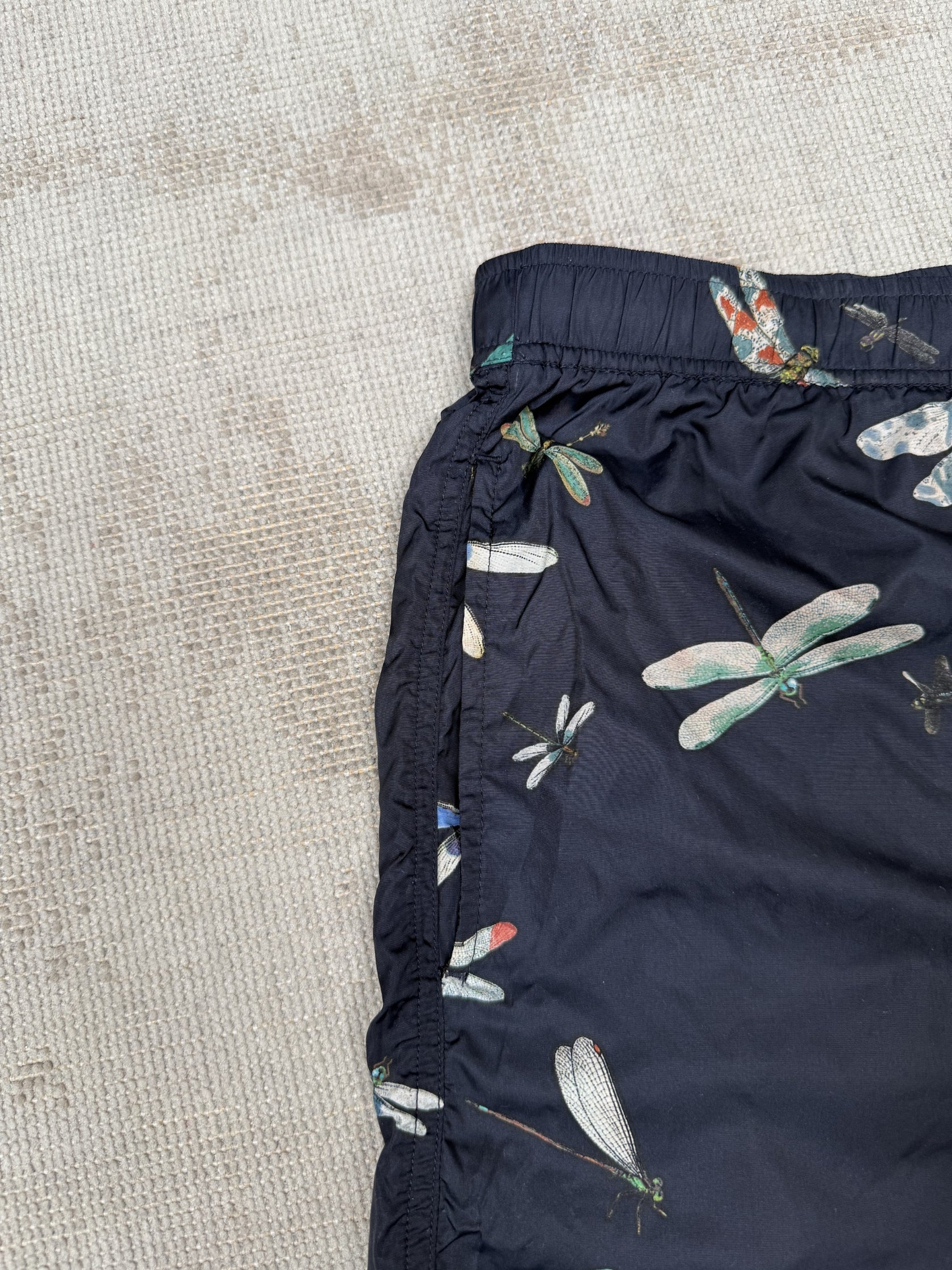 Valentino Dragonfly Printed Swim Shorts - Navy Valentino
