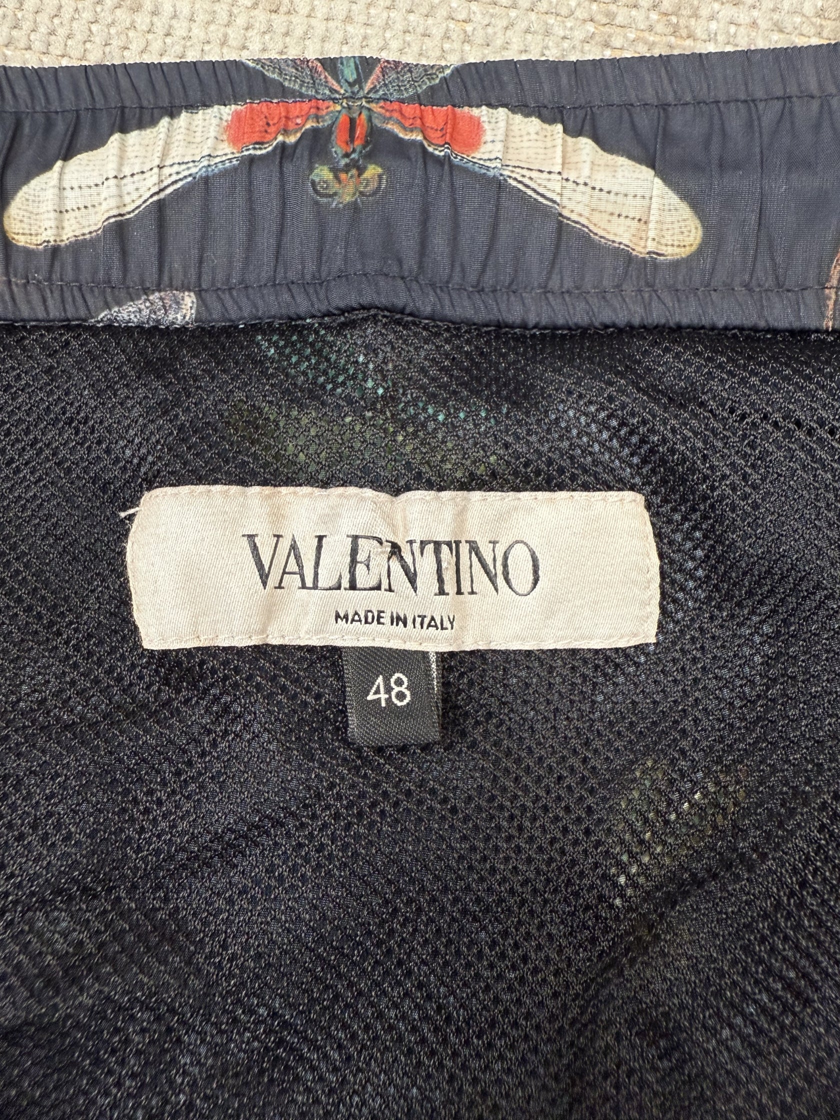 Valentino Dragonfly Printed Swim Shorts - Navy Valentino