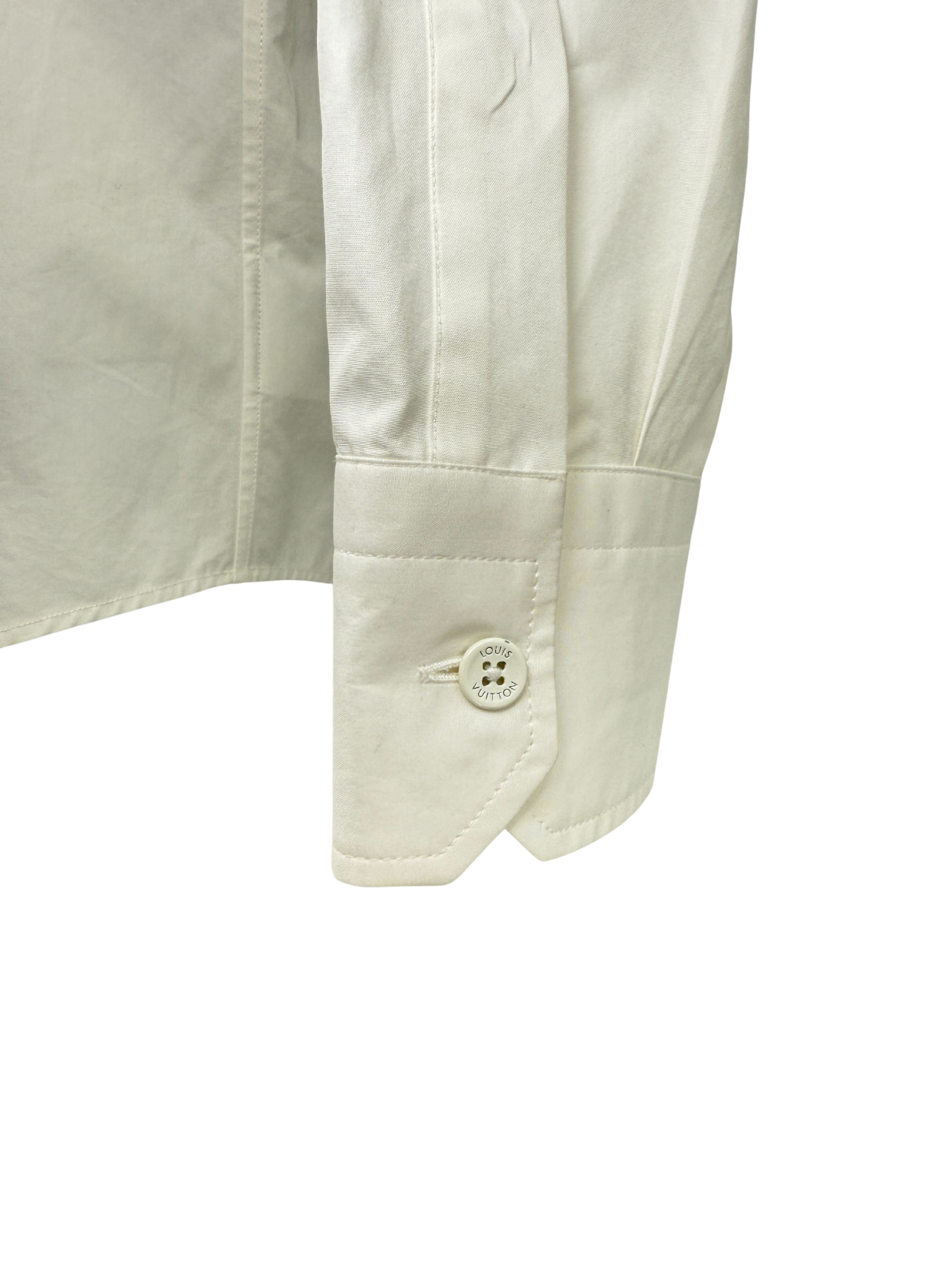 Louis Vuitton Long-Sleeve Cotton Shirt - White