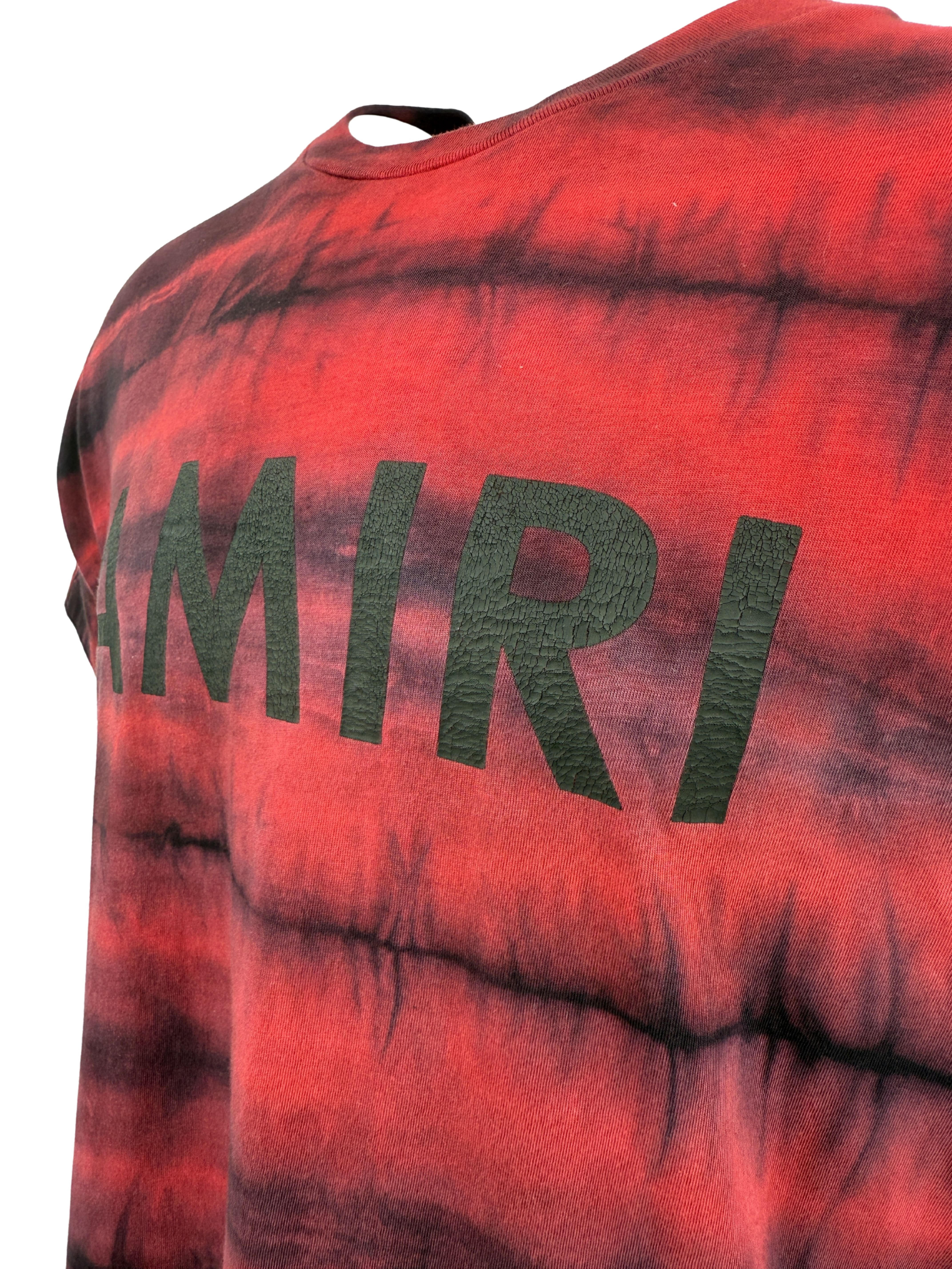 Amiri Logo Tie Dye T-Shirt - Red