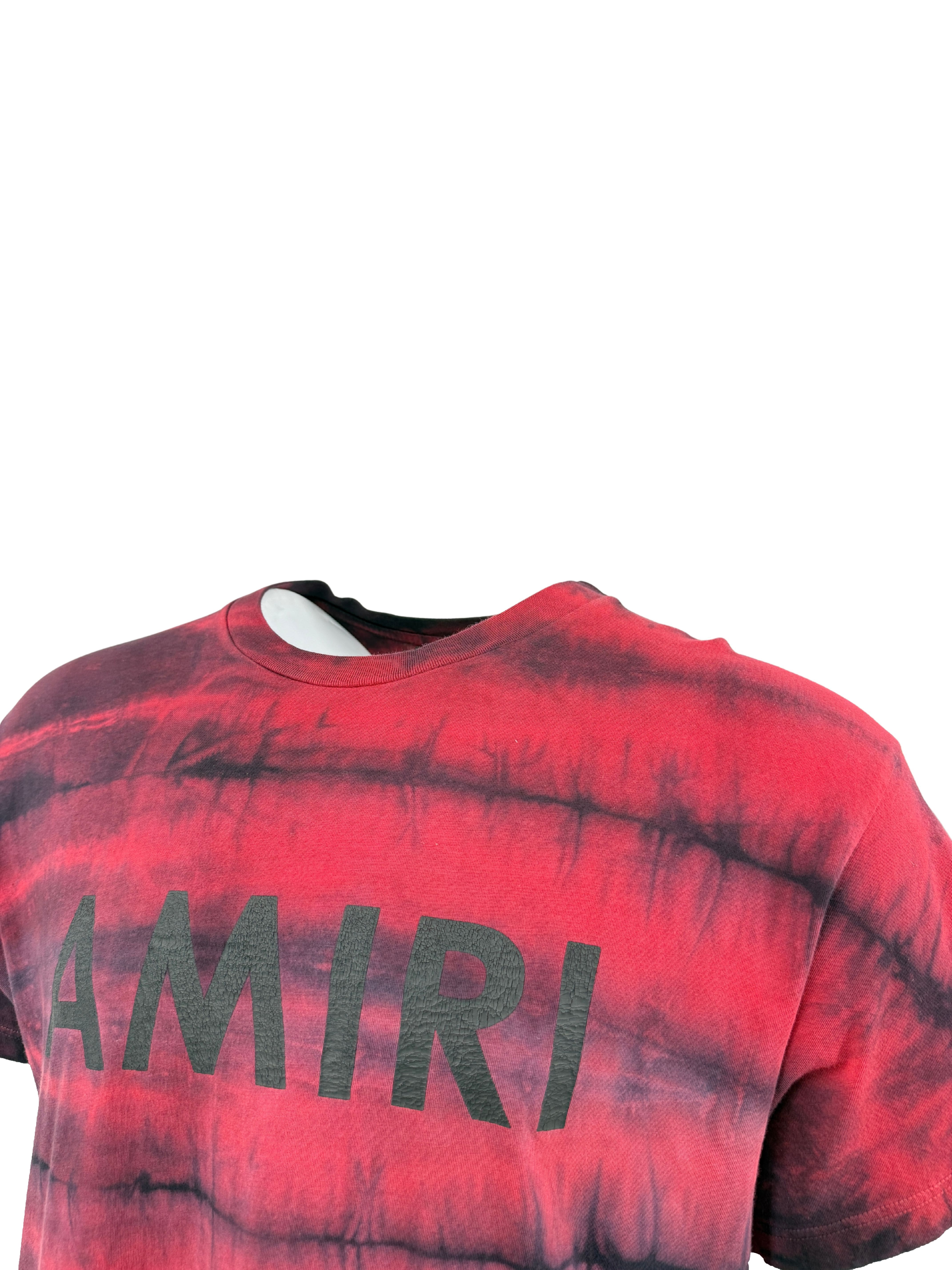 Amiri Logo Tie Dye T-Shirt - Red