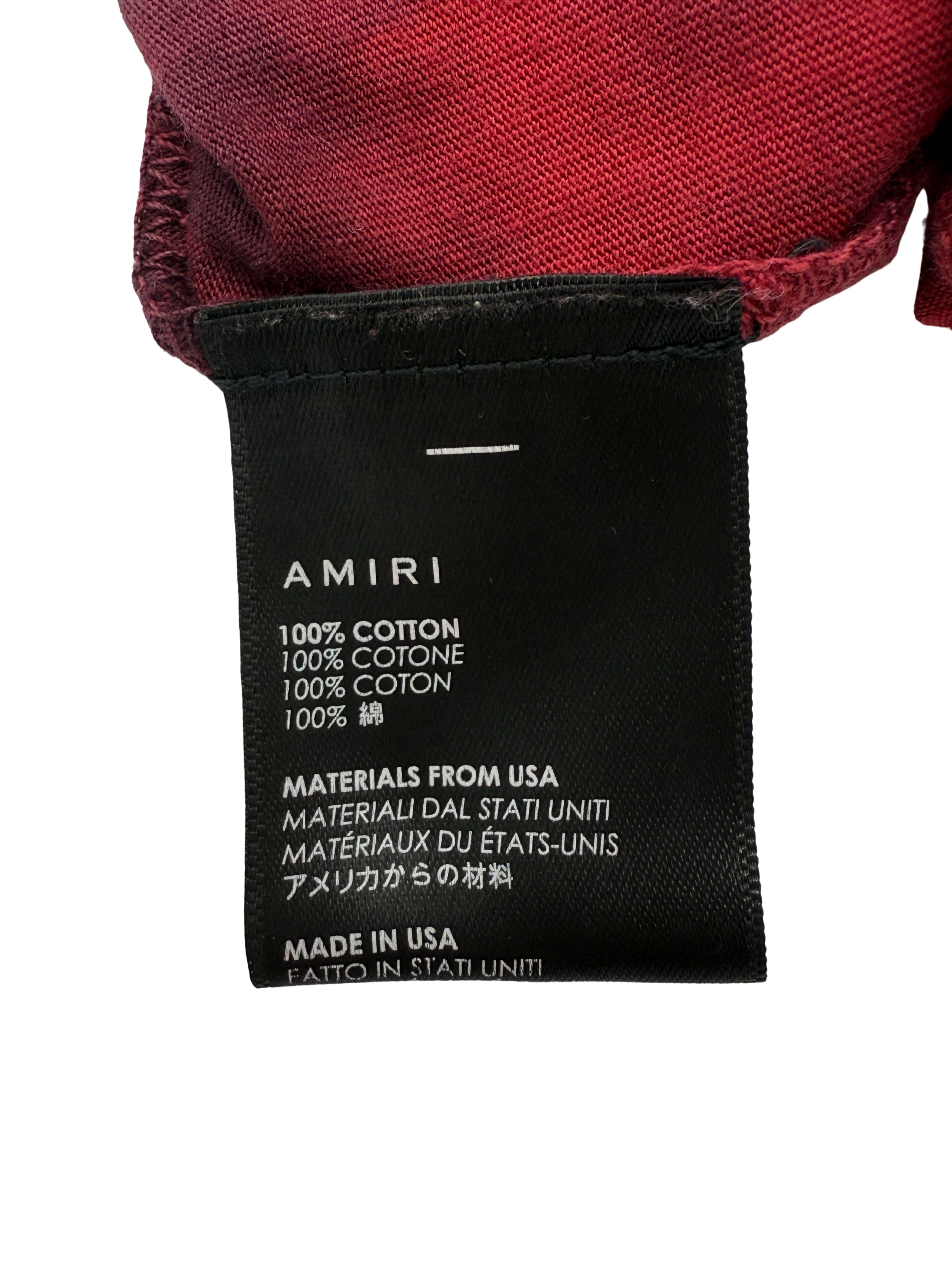 Amiri Logo Tie Dye T-Shirt - Red