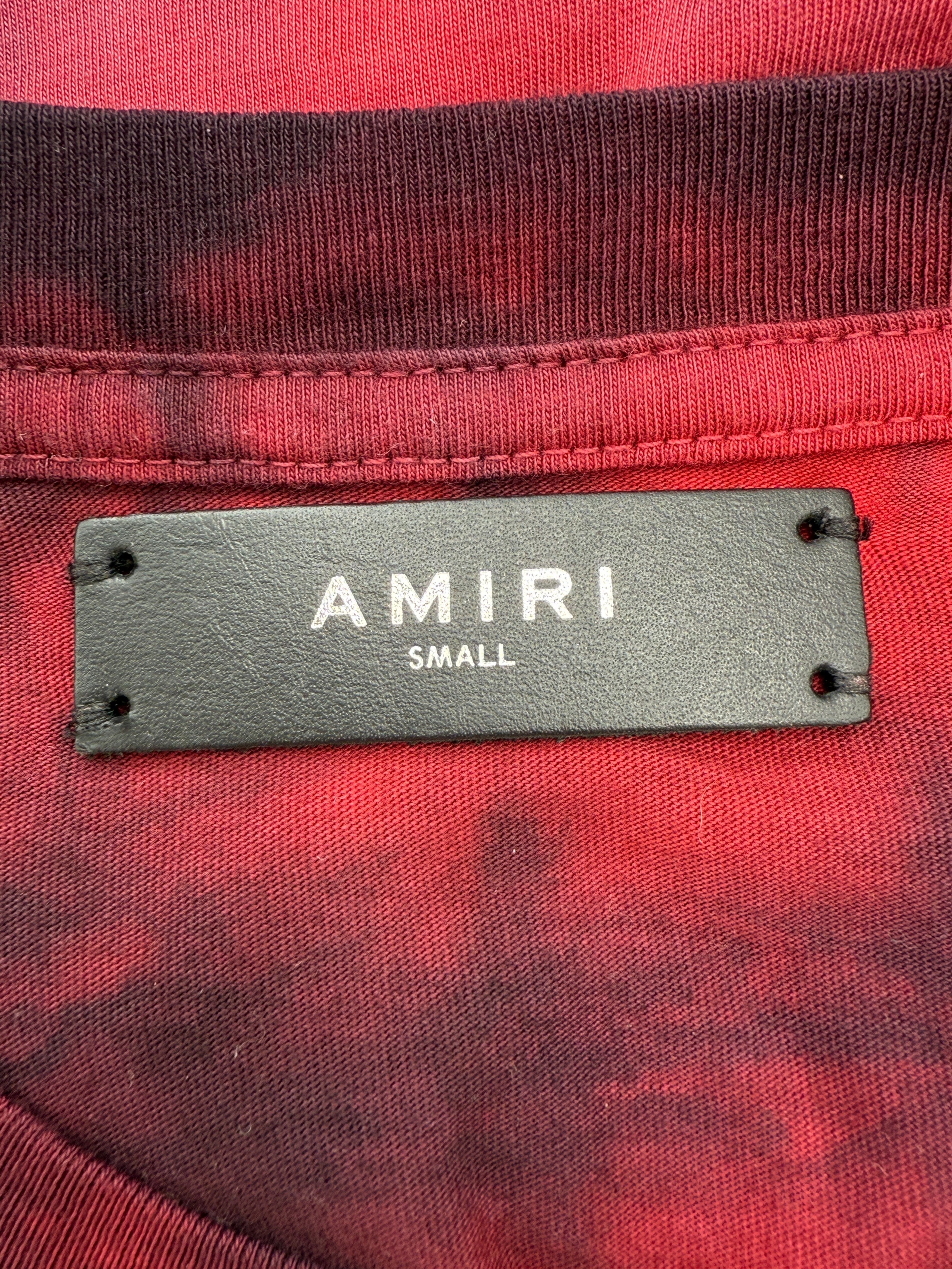 Amiri Logo Tie Dye T-Shirt - Red