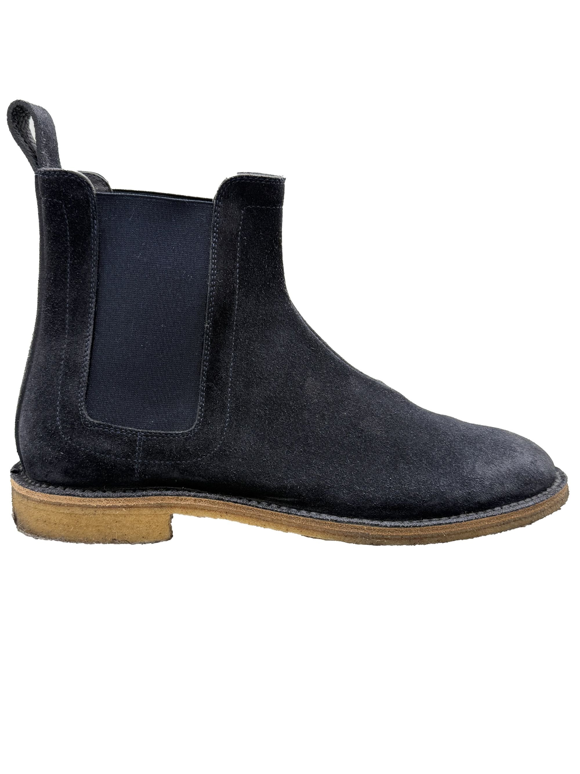 Bottega Veneta Suede Chelsea Boots - Navy Bottega Veneta