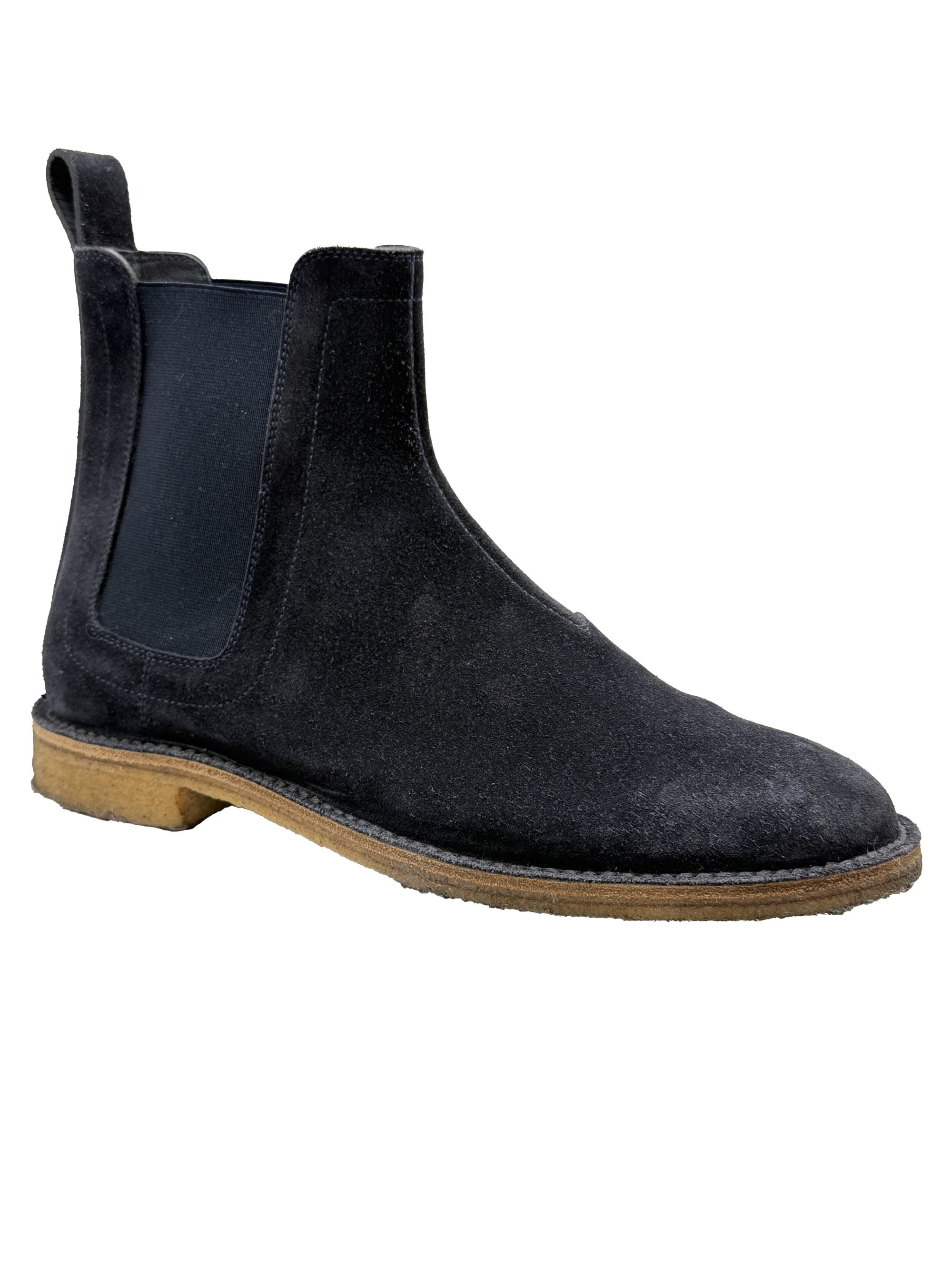 Bottega Veneta Suede Chelsea Boots - Navy Bottega Veneta