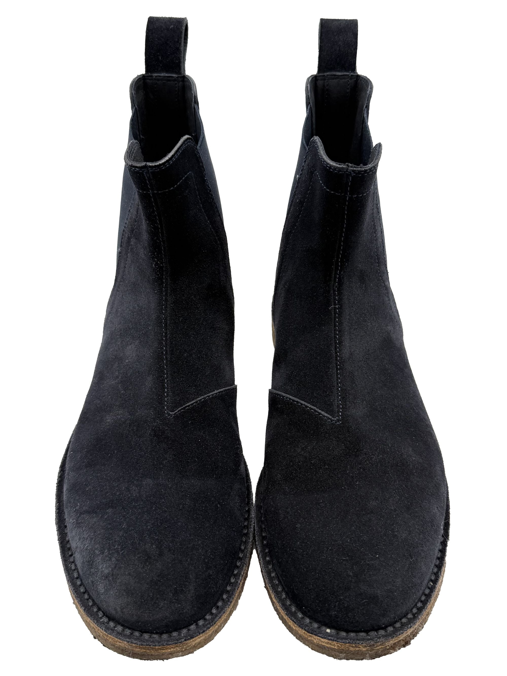 Bottega Veneta Suede Chelsea Boots - Navy Bottega Veneta