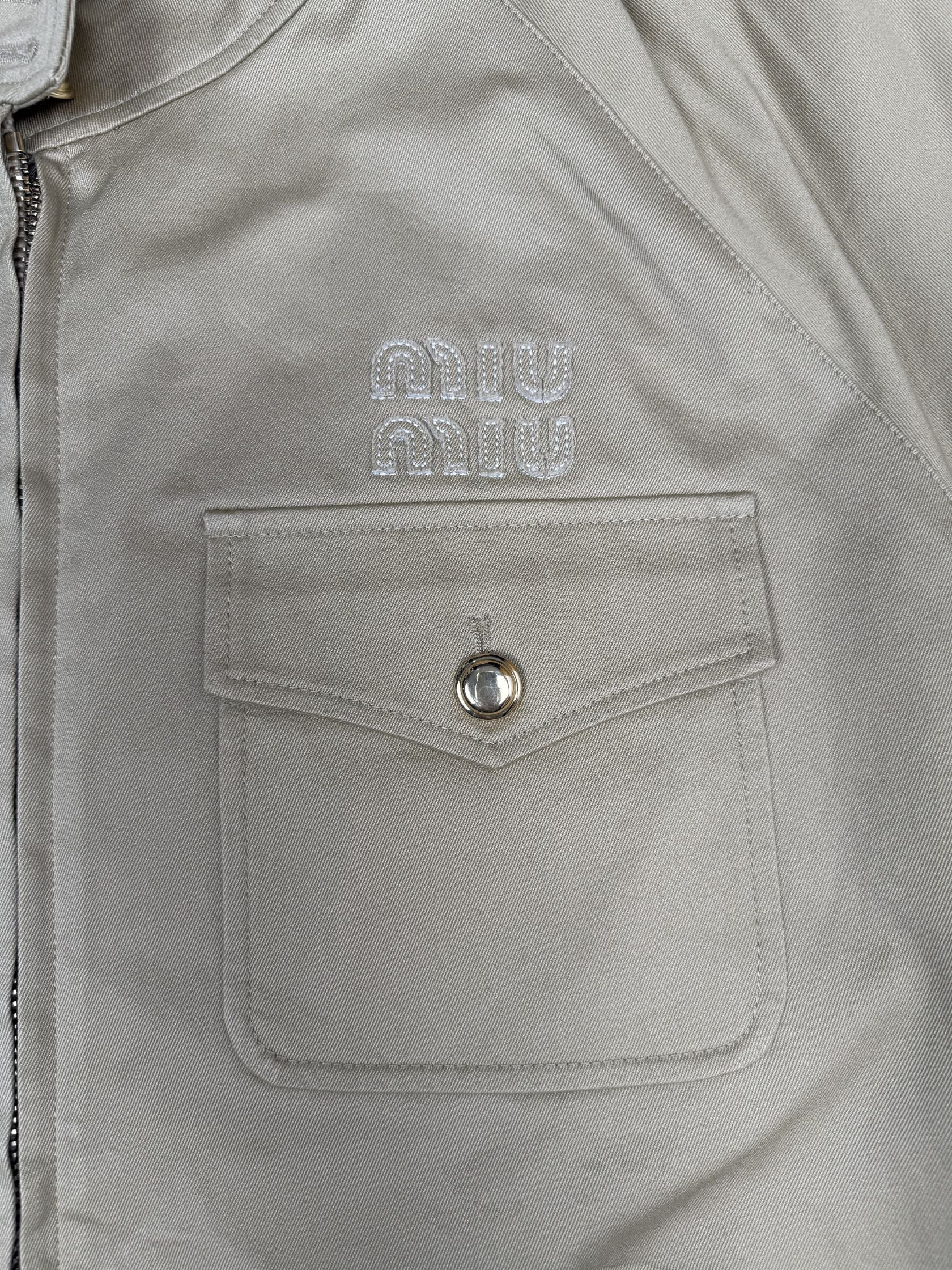 Miu Miu Chino Blouson Jacket - Beige Miu Miu