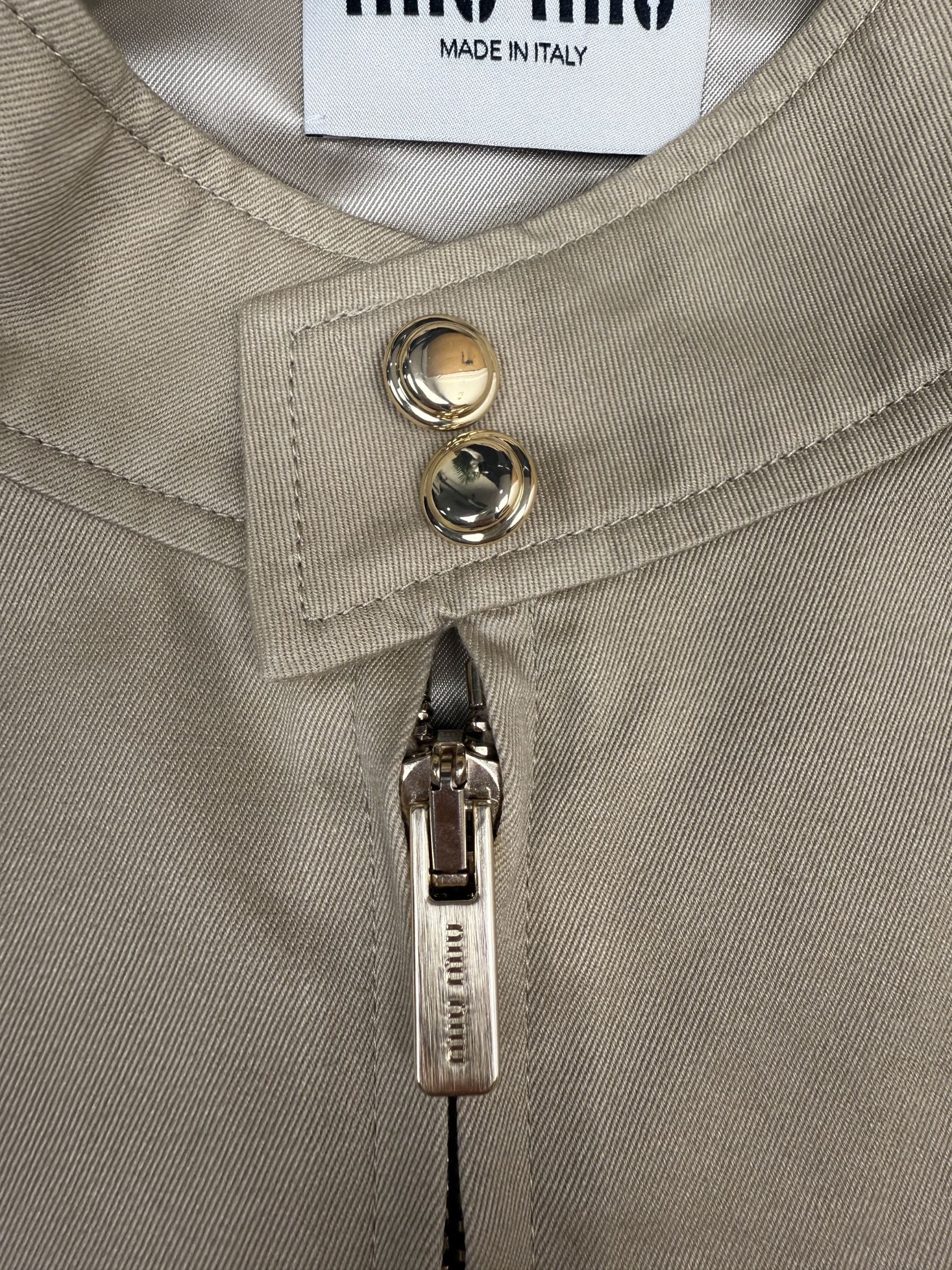 Miu Miu Chino Blouson Jacket - Beige Miu Miu
