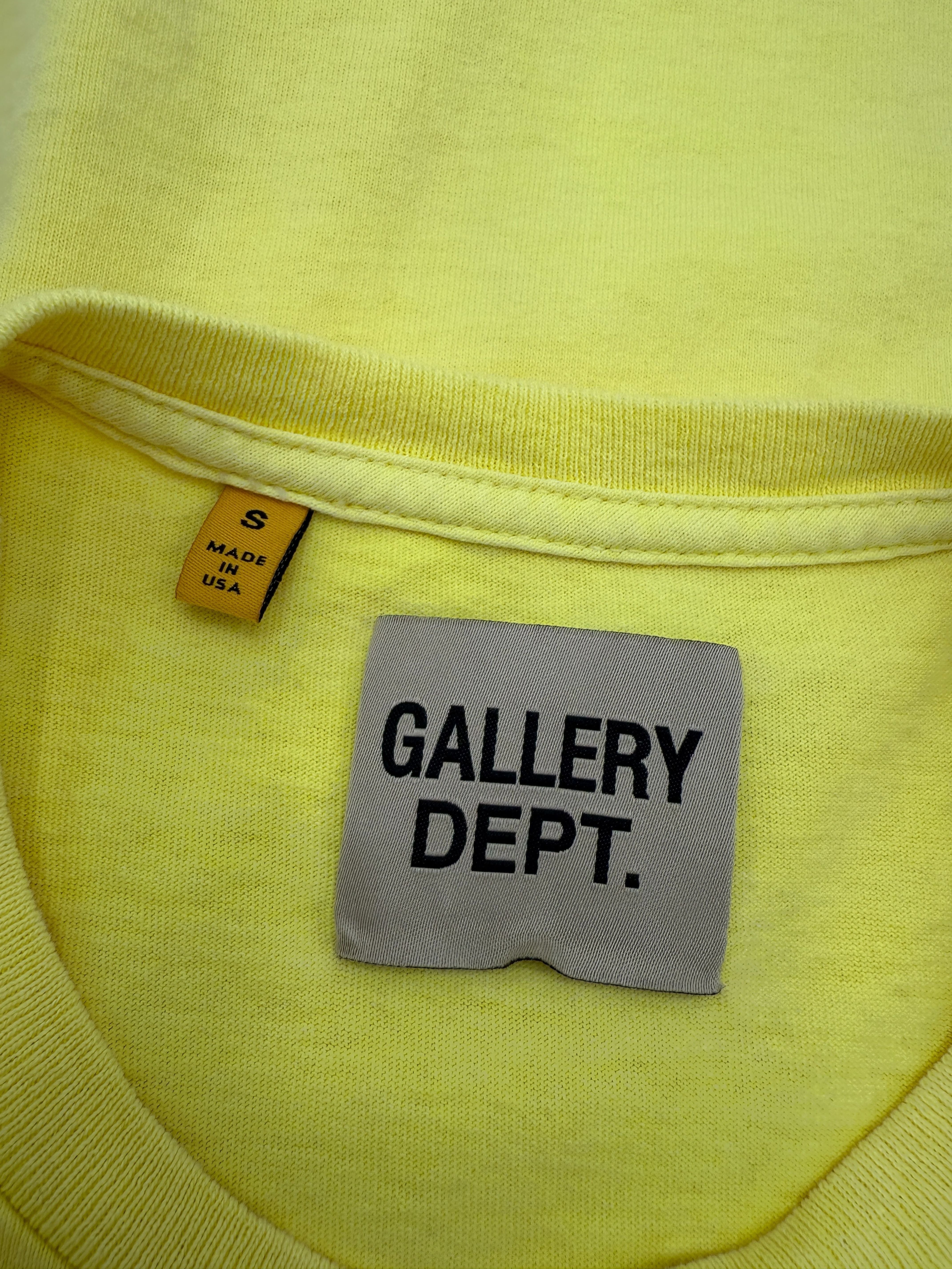 Gallery Dept Logo Print T-shirt - Yellow Gallery Dept