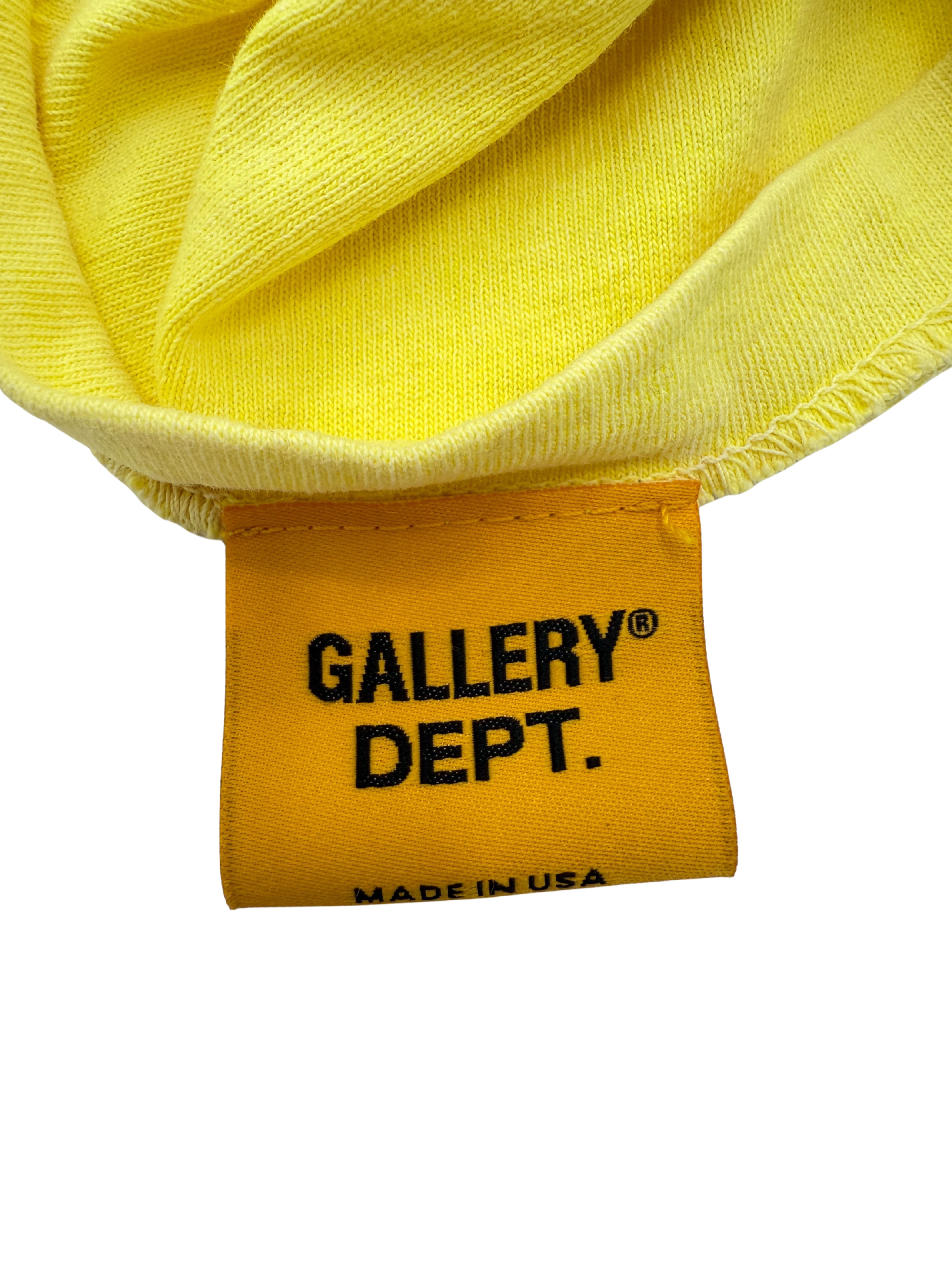 Gallery Dept Logo Print T-shirt - Yellow Gallery Dept