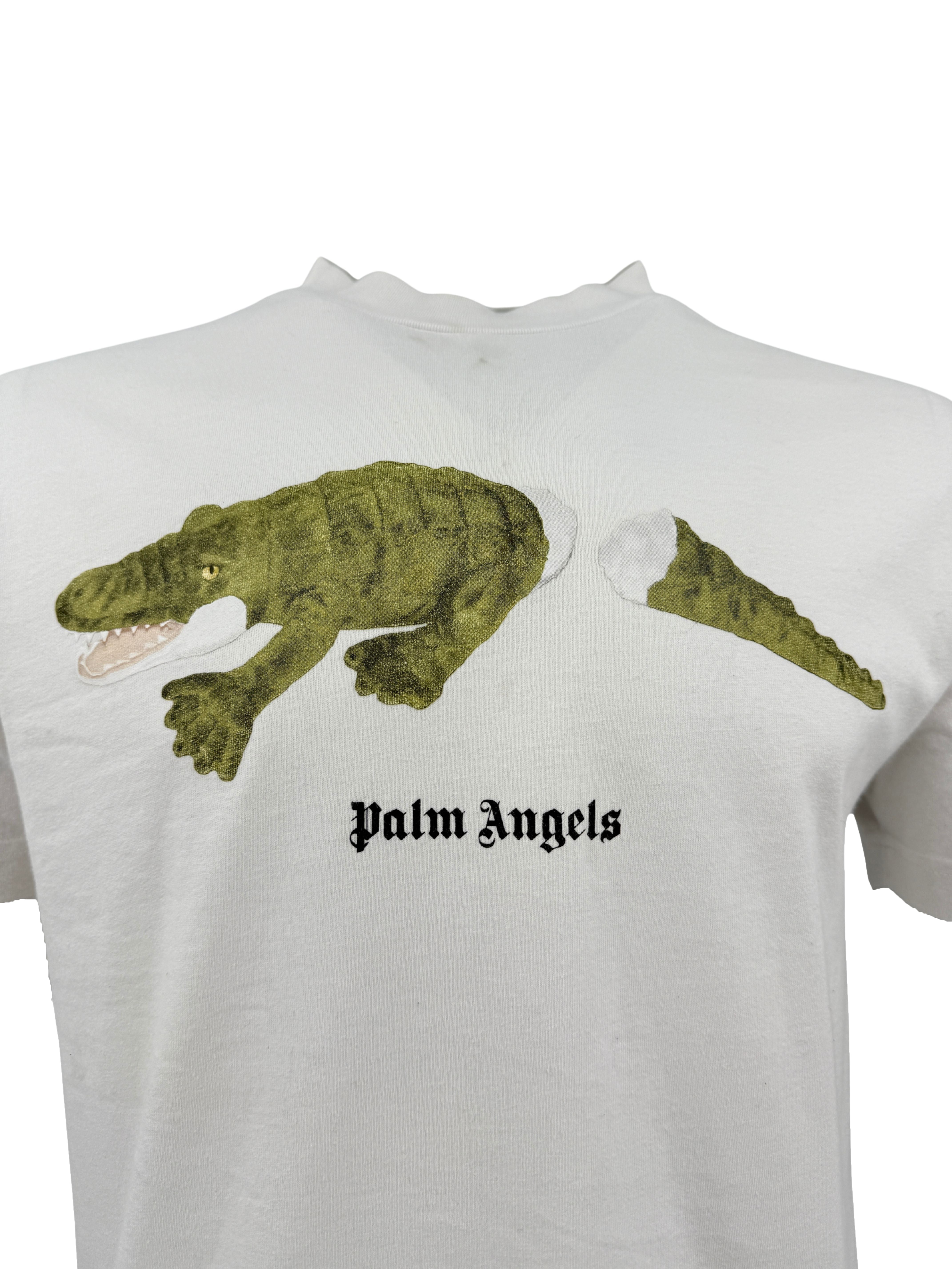Palm Angels Crocodile T-Shirt - White Palm Angels