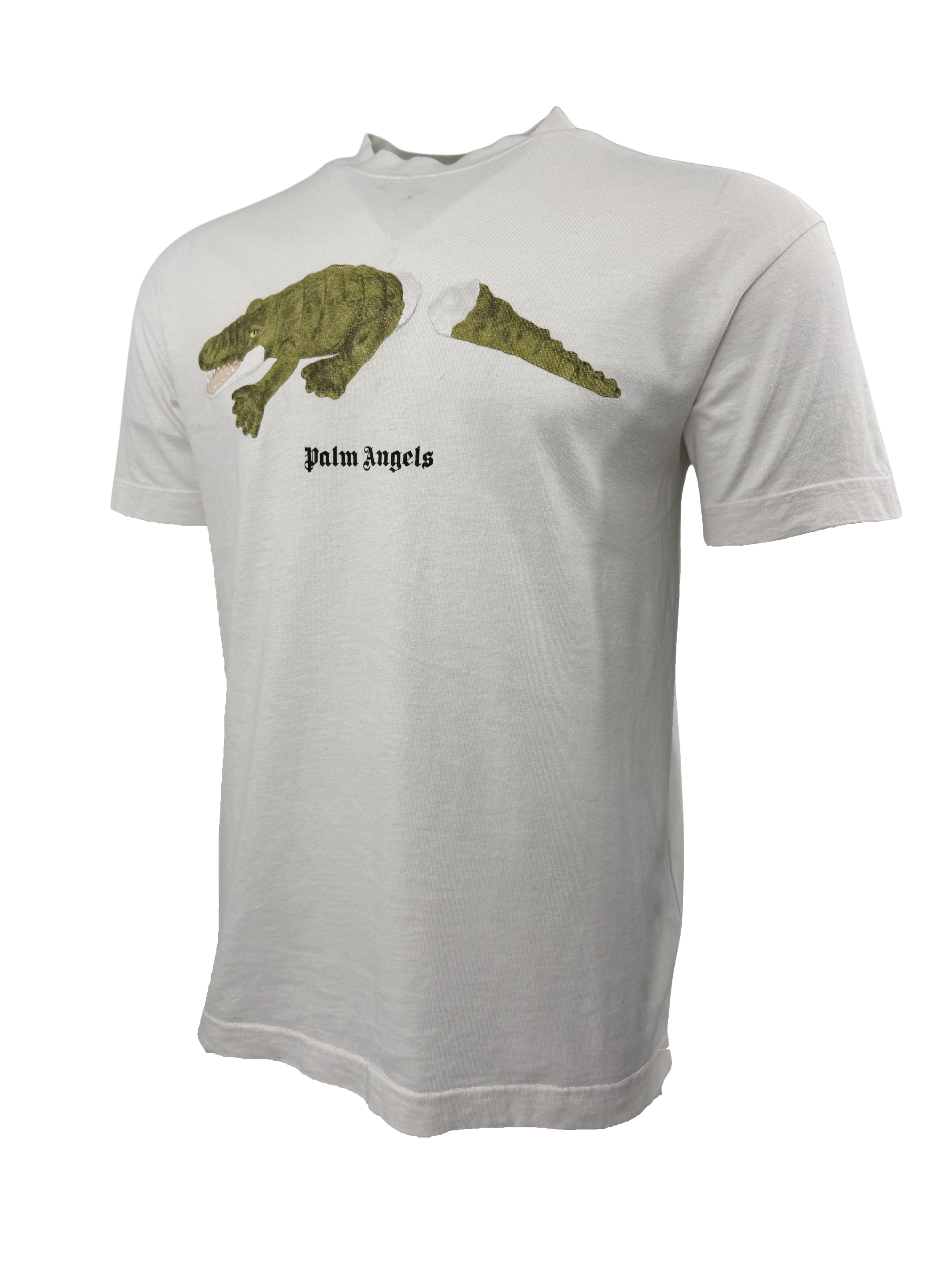 Palm Angels Crocodile T-Shirt - White Palm Angels