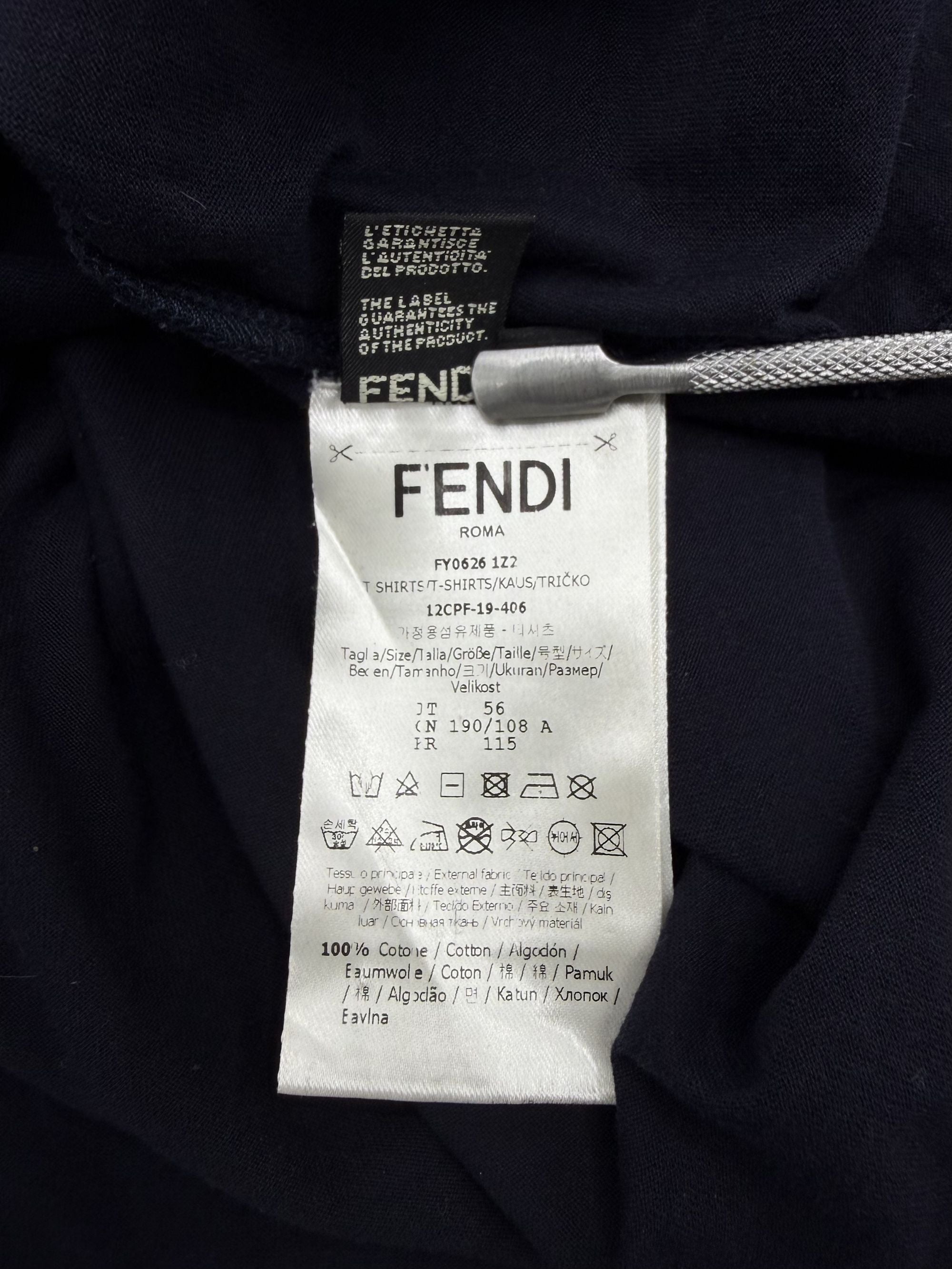 Fendi Embellished Monster T-shirt - Navy Fendi