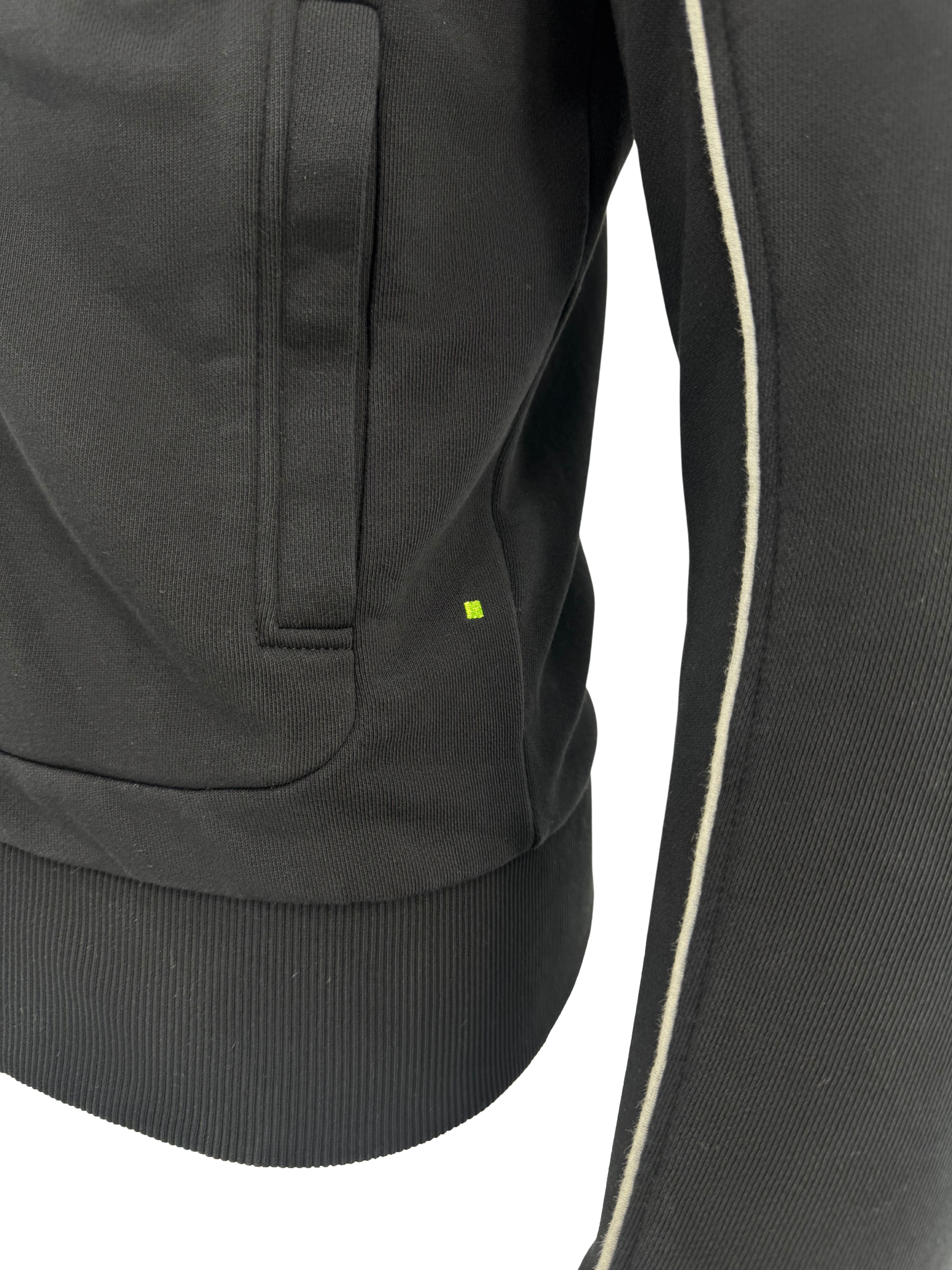 Hugo Boss Zip Up Stripe Hoodie - Black Hugo Boss