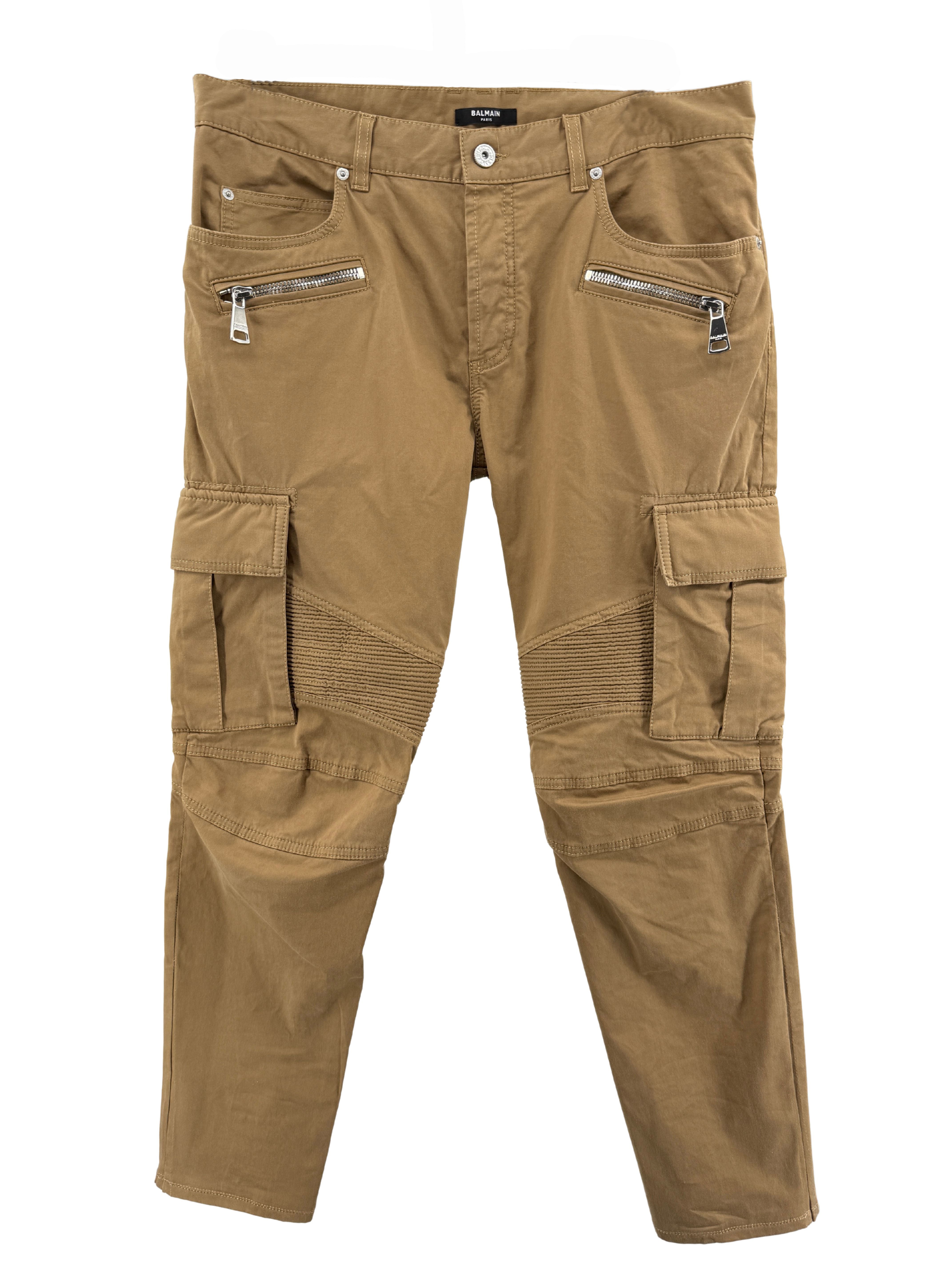 Balmain Biker Chinos - Brown