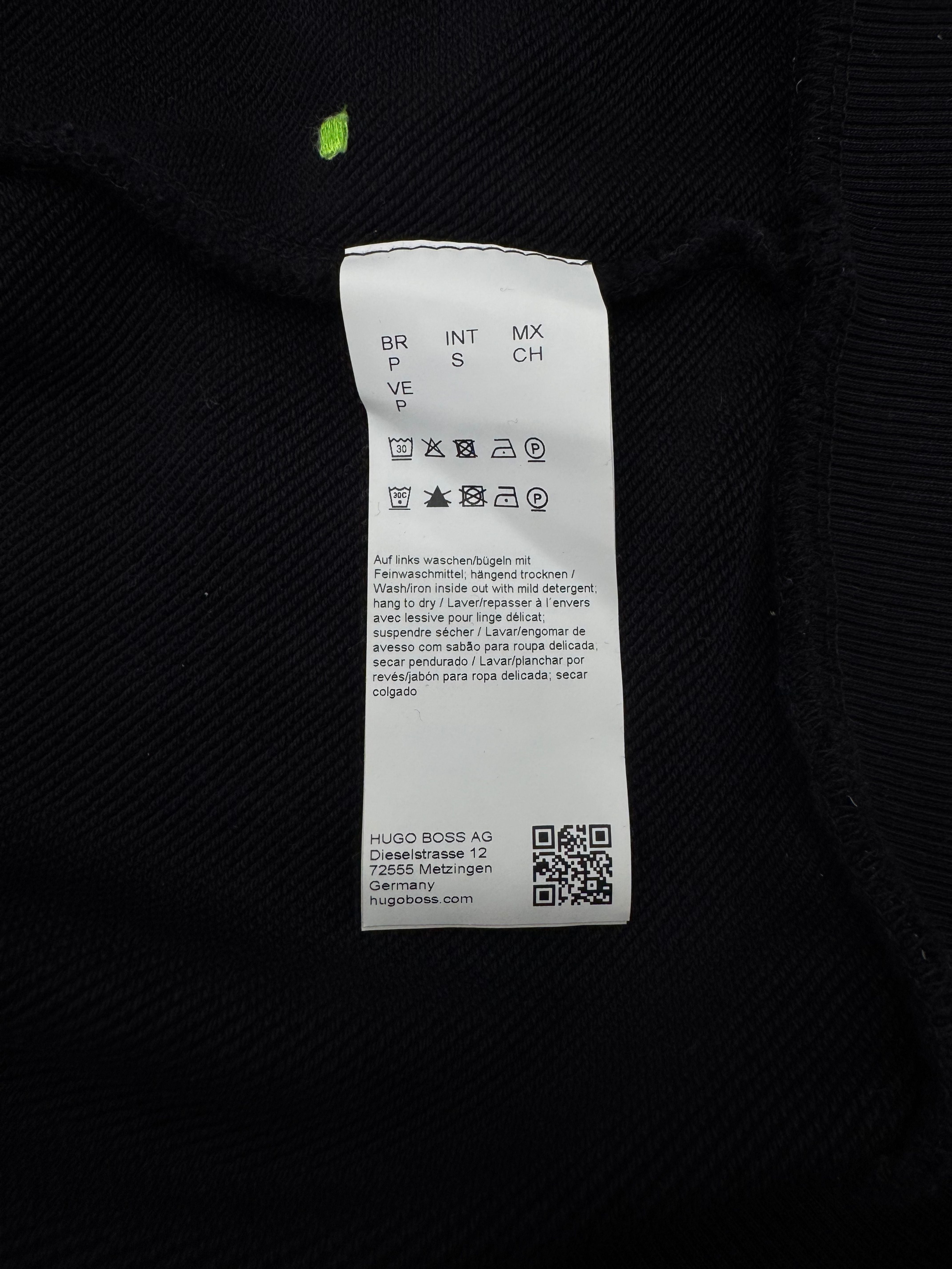 Hugo Boss Zip Up Stripe Hoodie - Black Hugo Boss