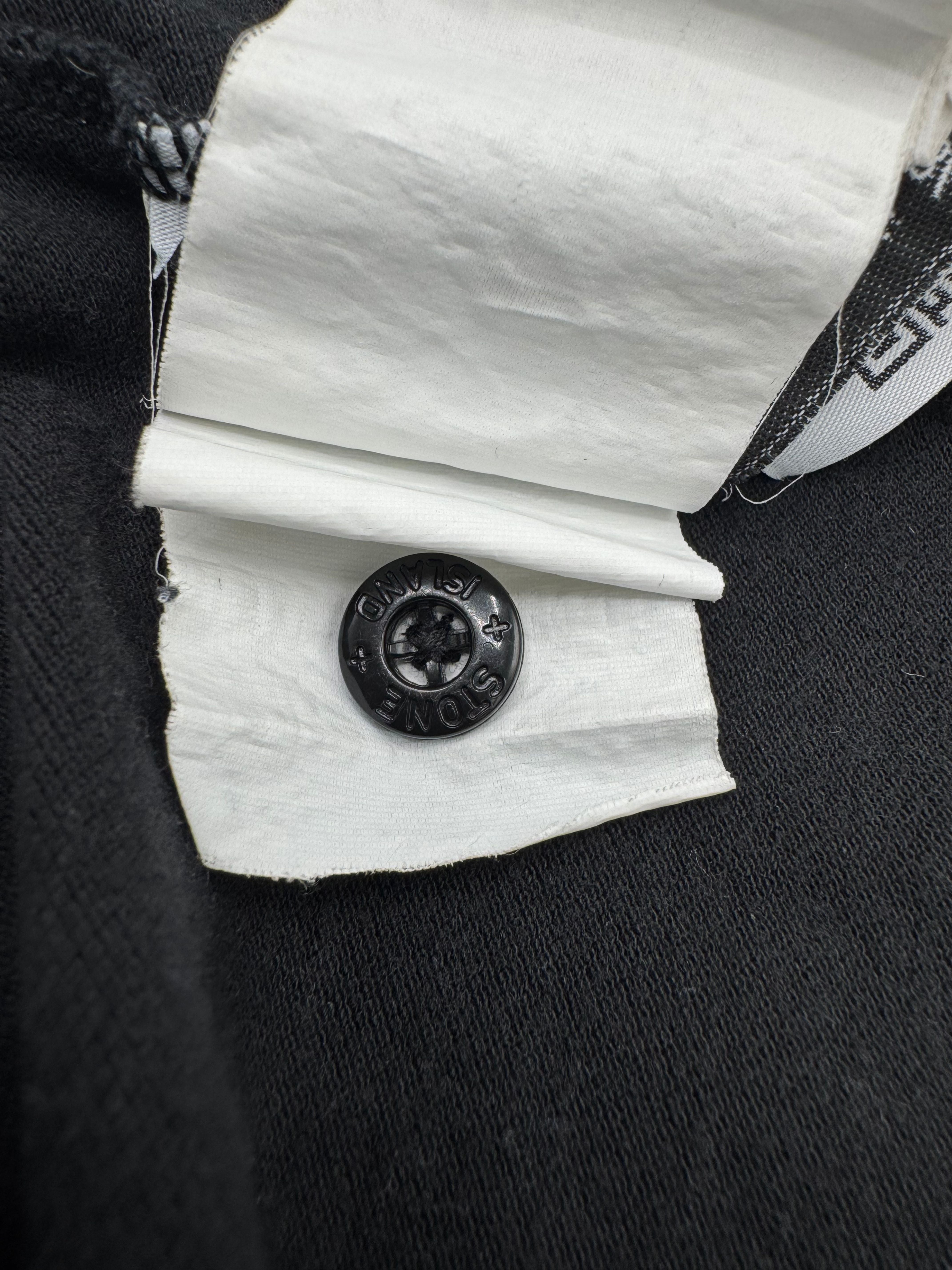 Stone Island Logo Cotton Compass Patch Polo Shirt - Black Stone Island