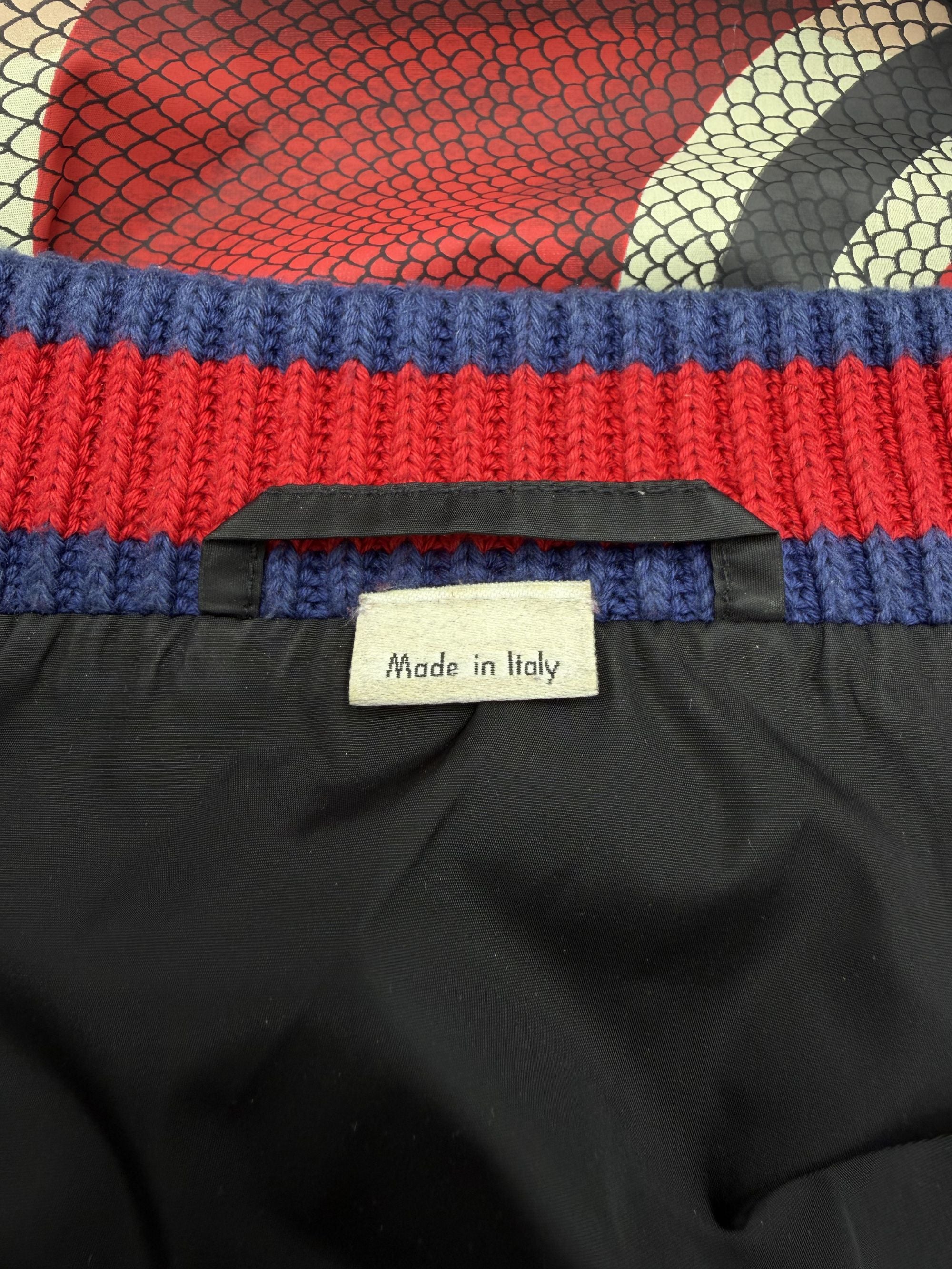 Gucci Snake Print Nylon Bomber Jacket - Black Gucci