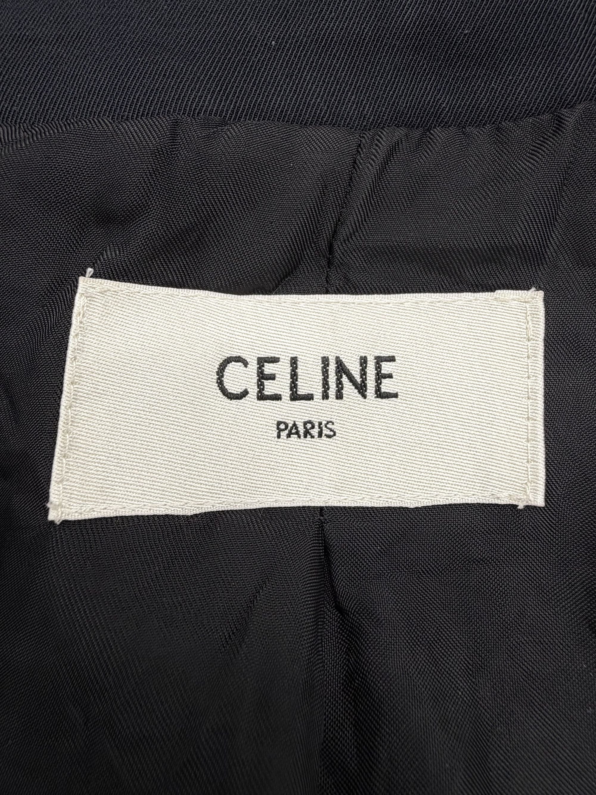 Celine Logo-Embroidered Blouson Jacket - Black Celine