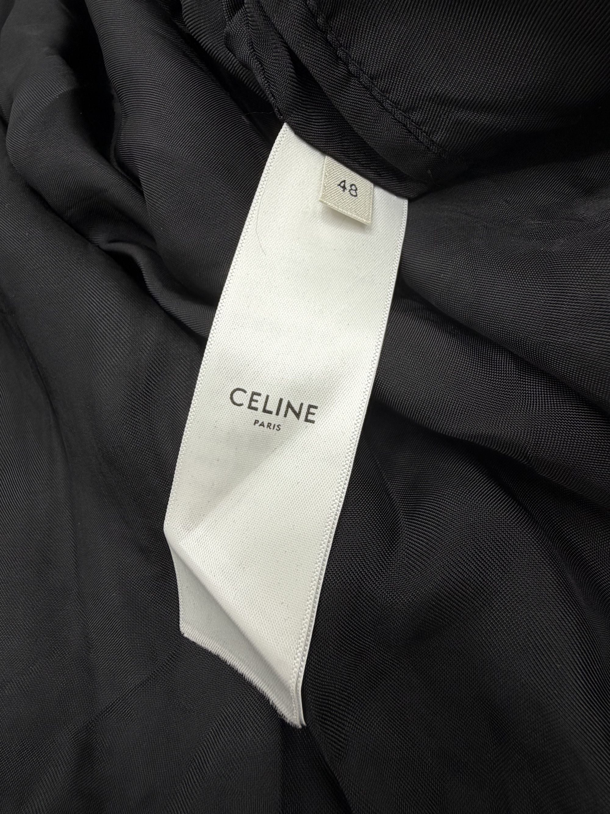 Celine Logo-Embroidered Blouson Jacket - Black Celine