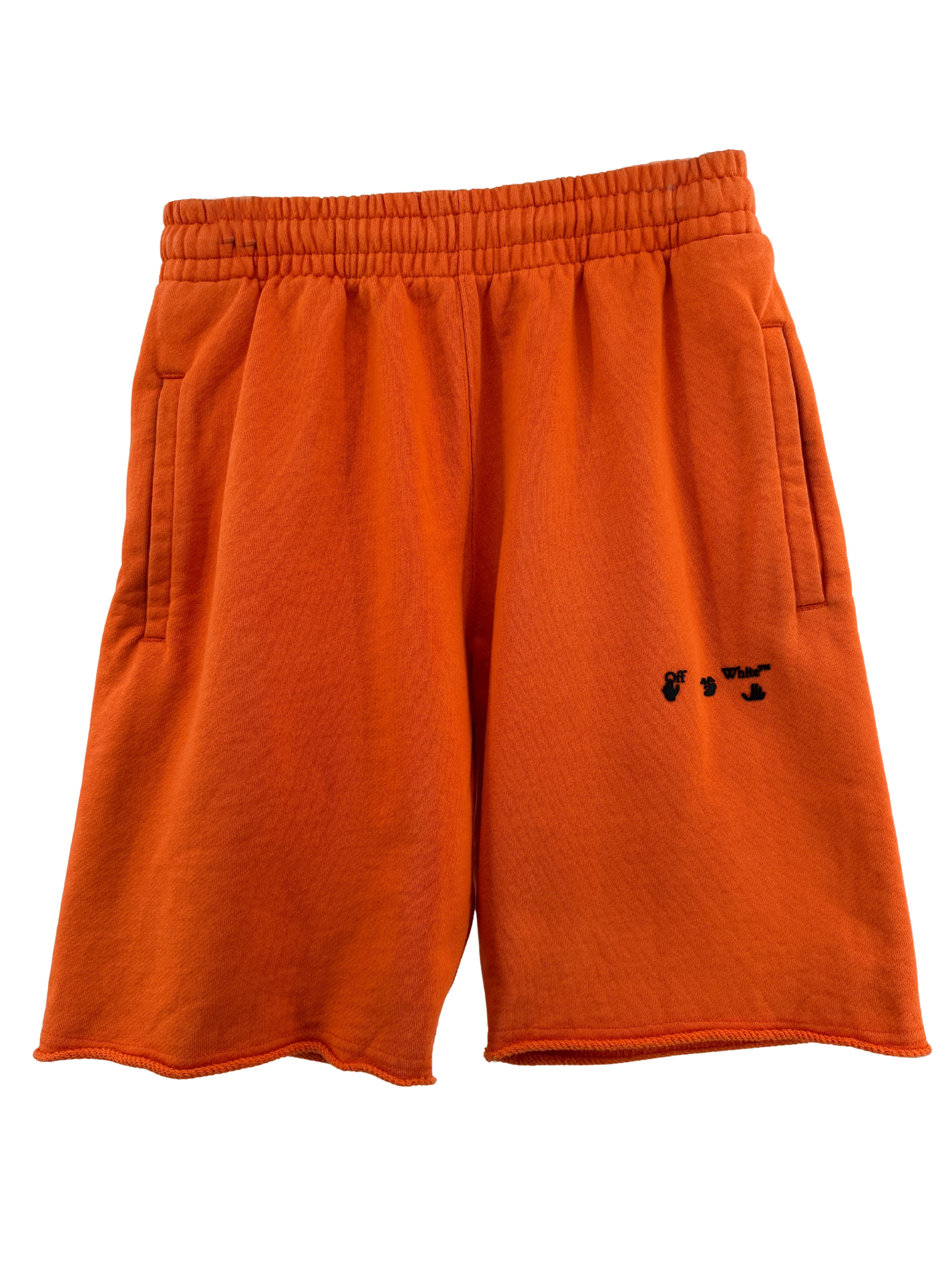 Off-White Arrows Cotton Shorts - Orange Off-White