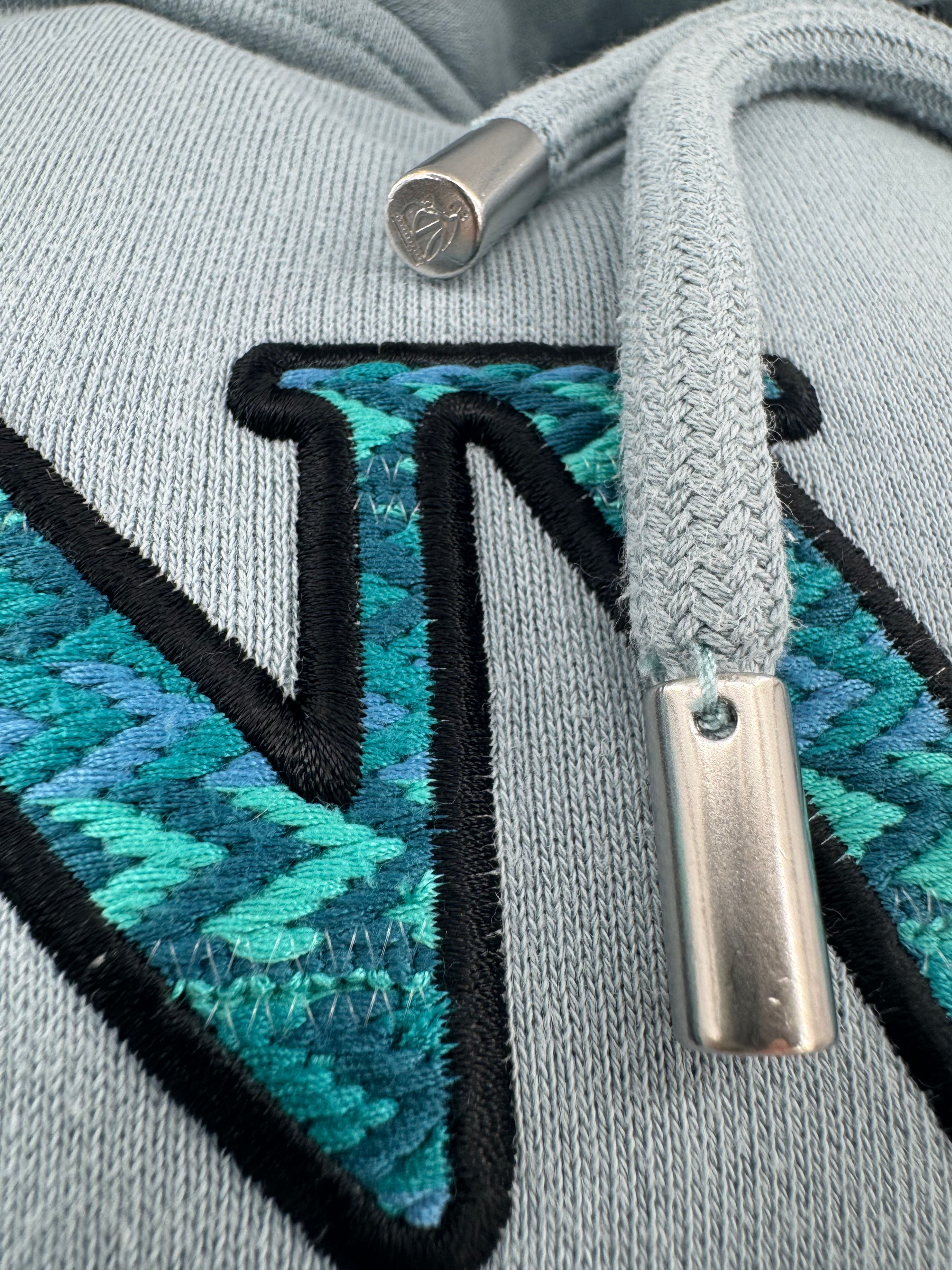 Lanvin Paris Embroidered Logo Hoodie - Light blue Lanvin