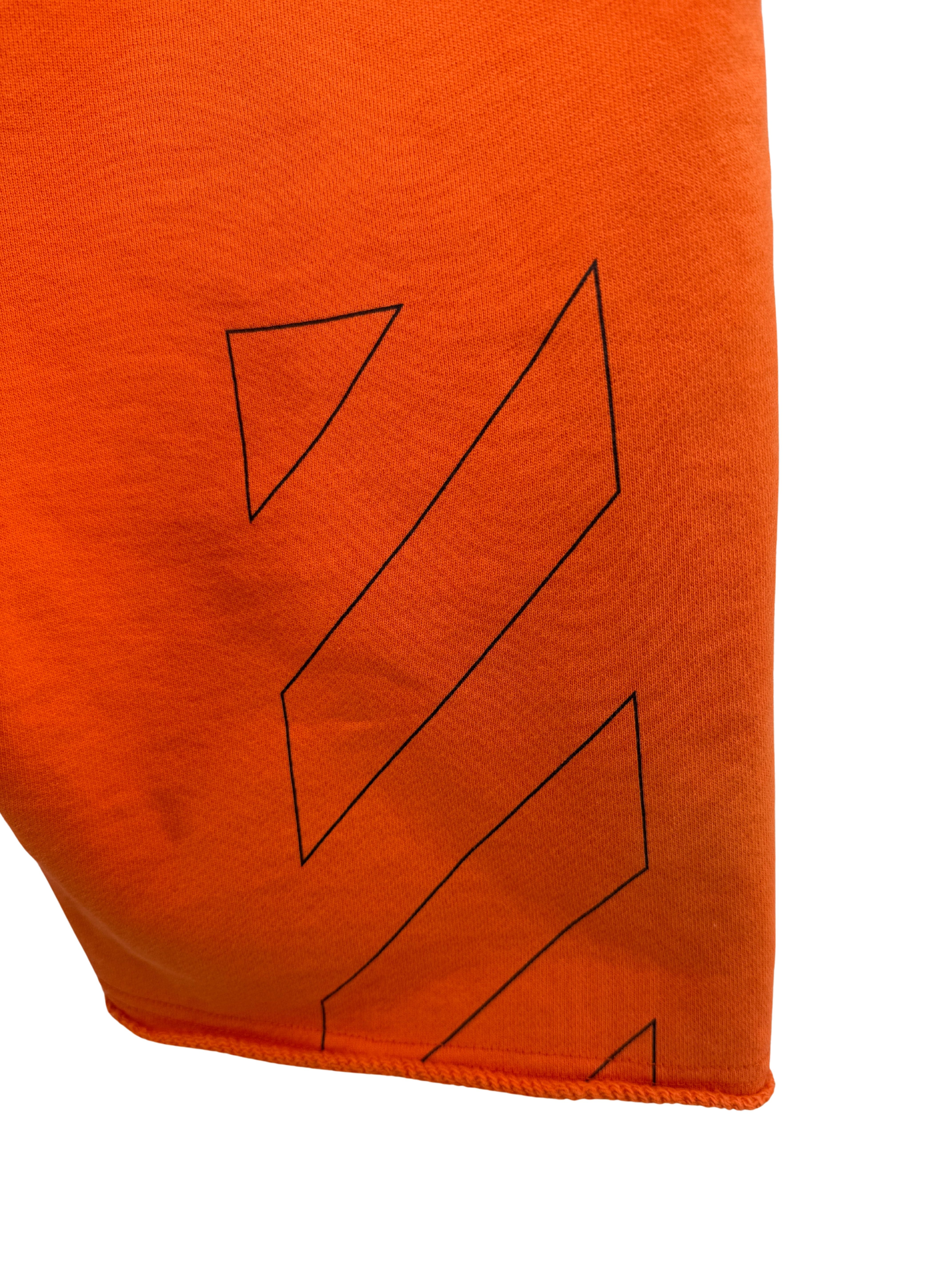 Off-White Arrows Cotton Shorts - Orange Off-White