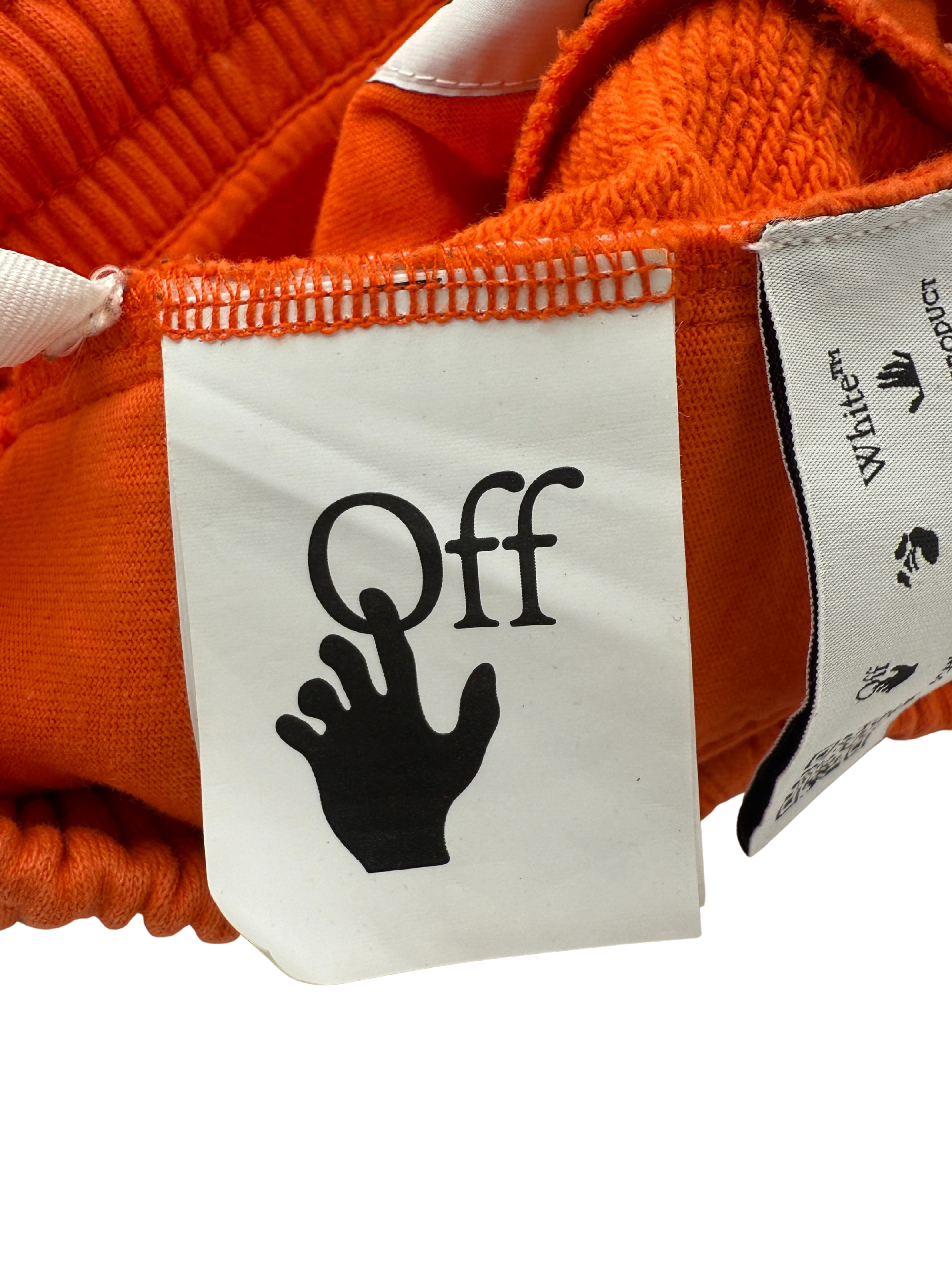 Off-White Arrows Cotton Shorts - Orange Off-White