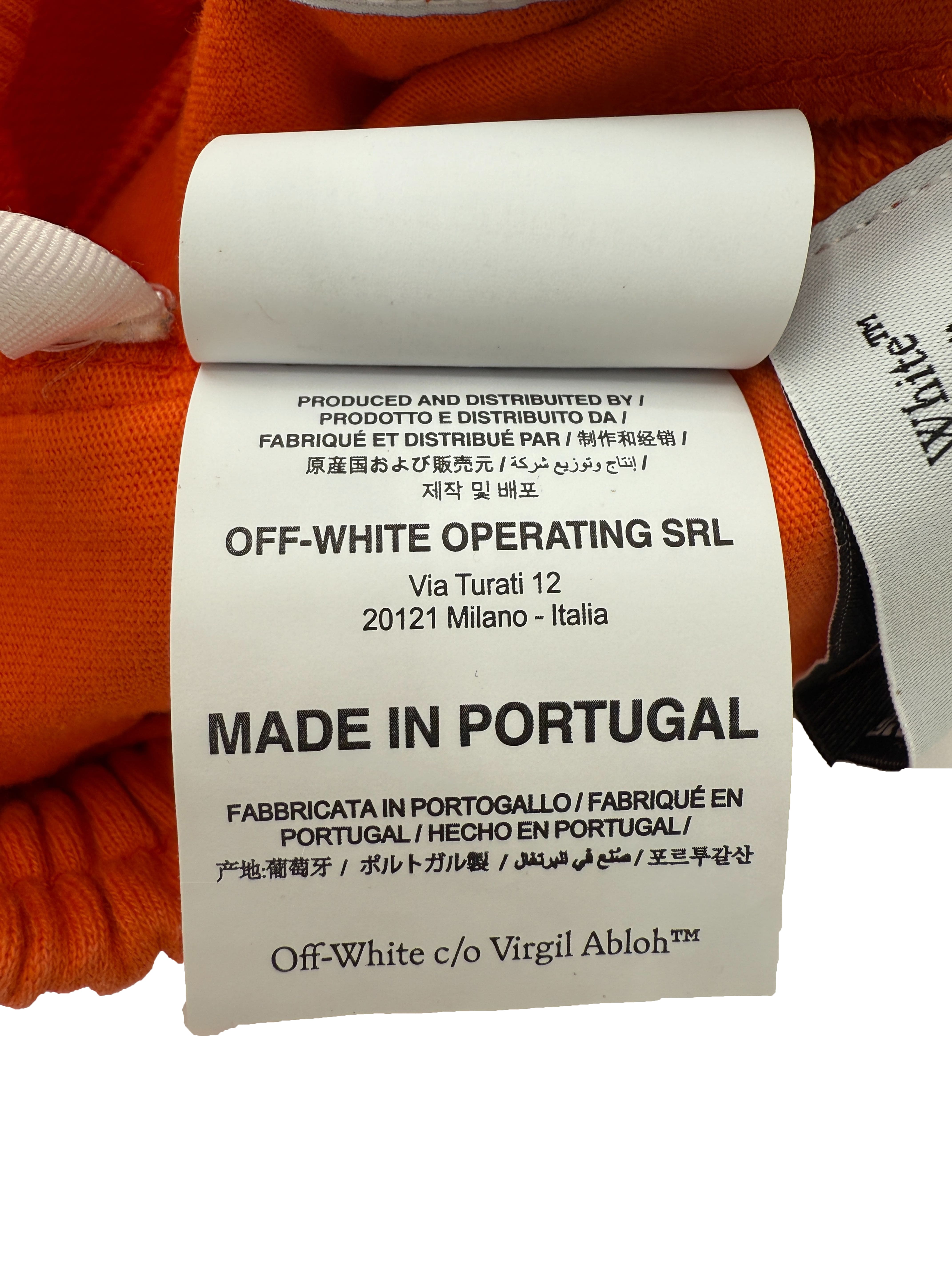 Off-White Arrows Cotton Shorts - Orange Off-White